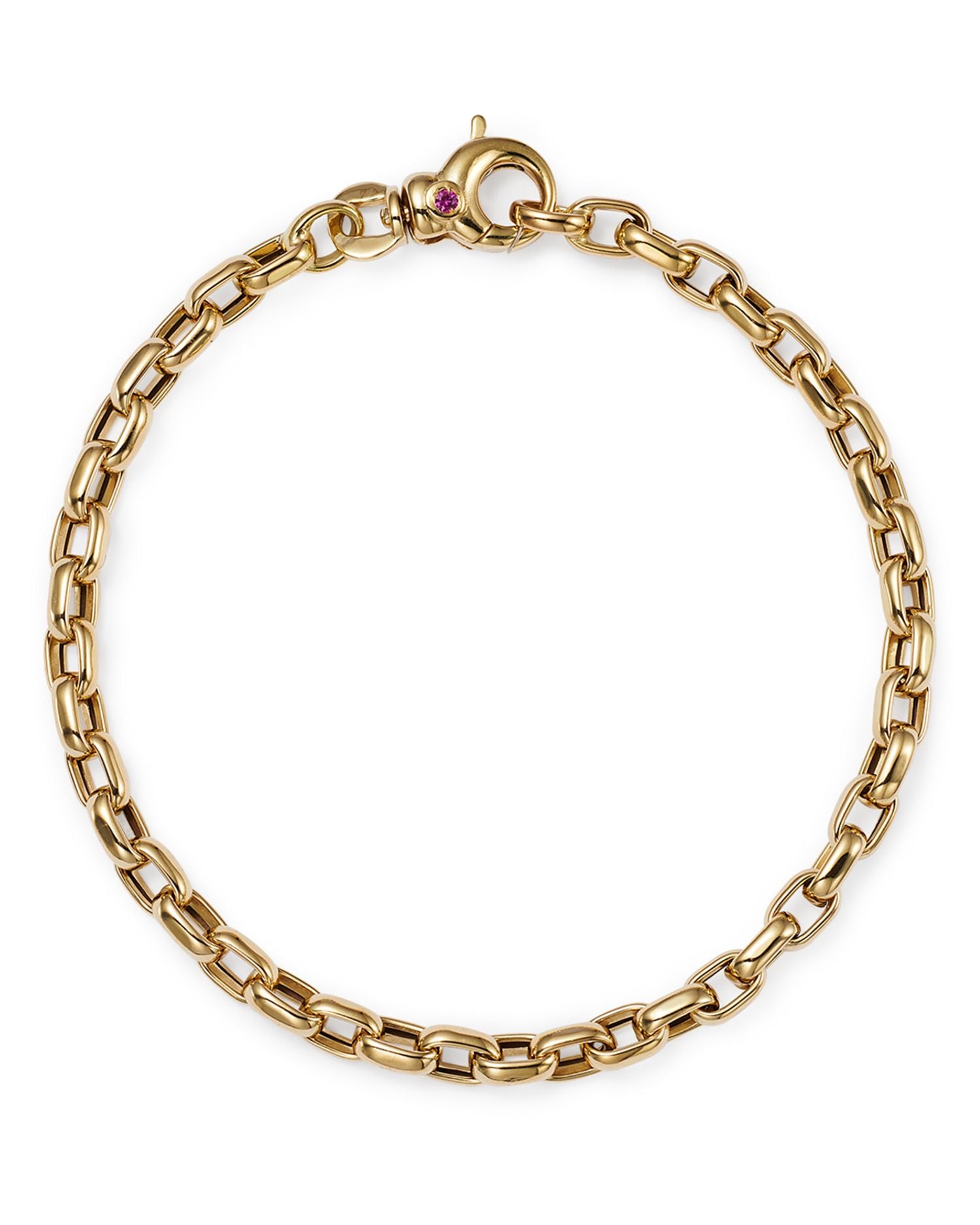 18K Yellow Gold Oval Link Bracelet