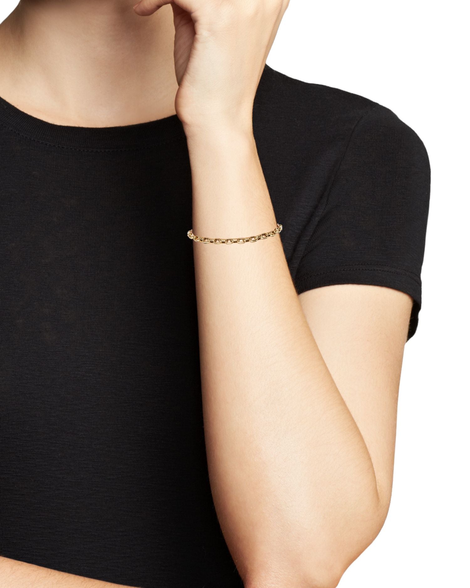 18K Yellow Gold Oval Link Bracelet