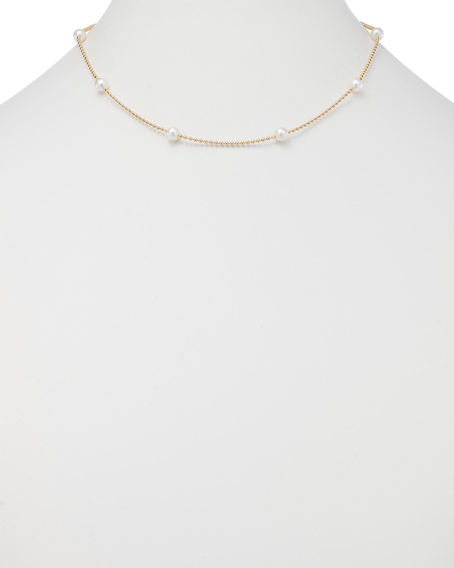 18K Yellow Gold Cultured Pearl Necklace