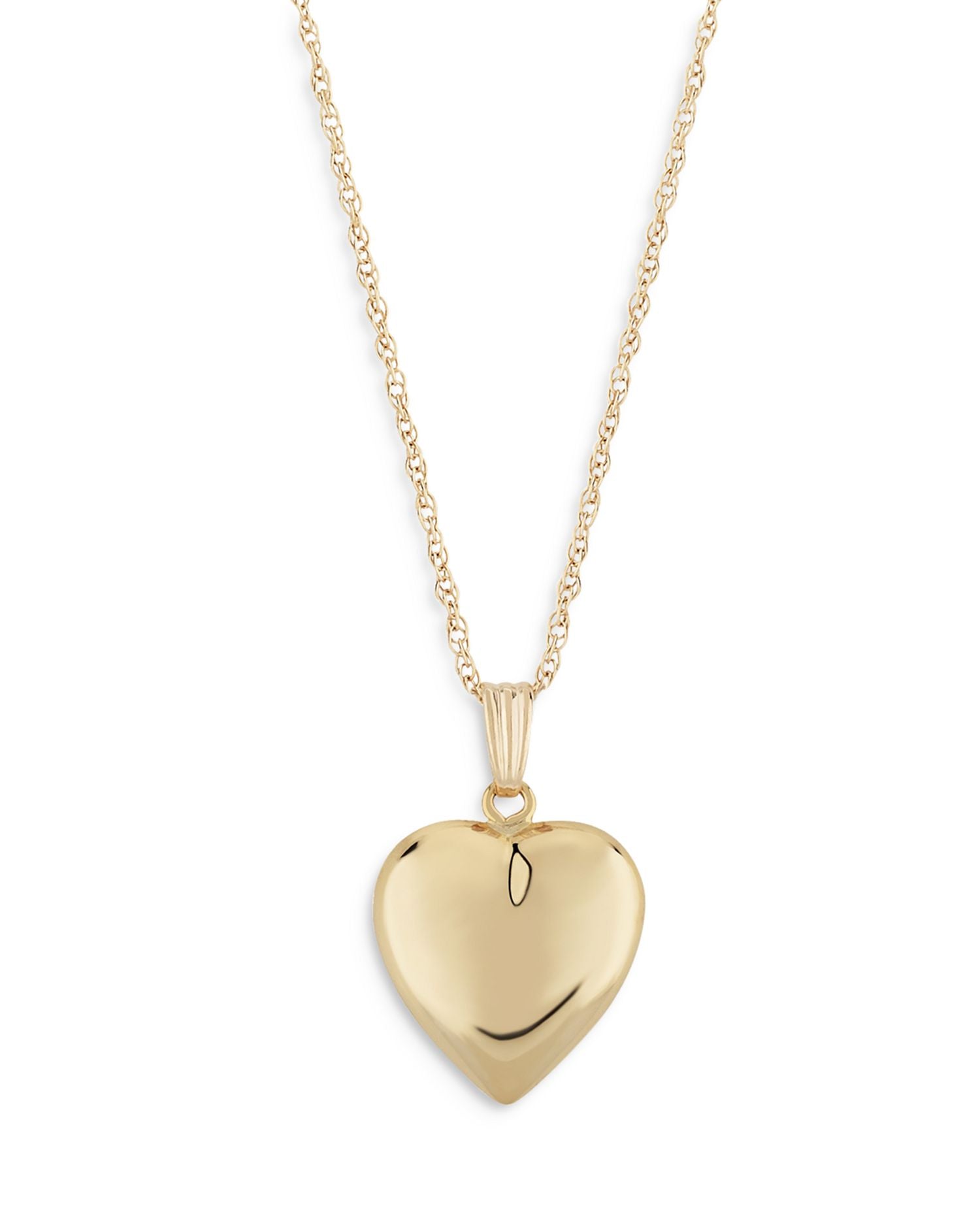 Heart Pendant Necklace in 14K Yellow Gold, 18' - Exclusive