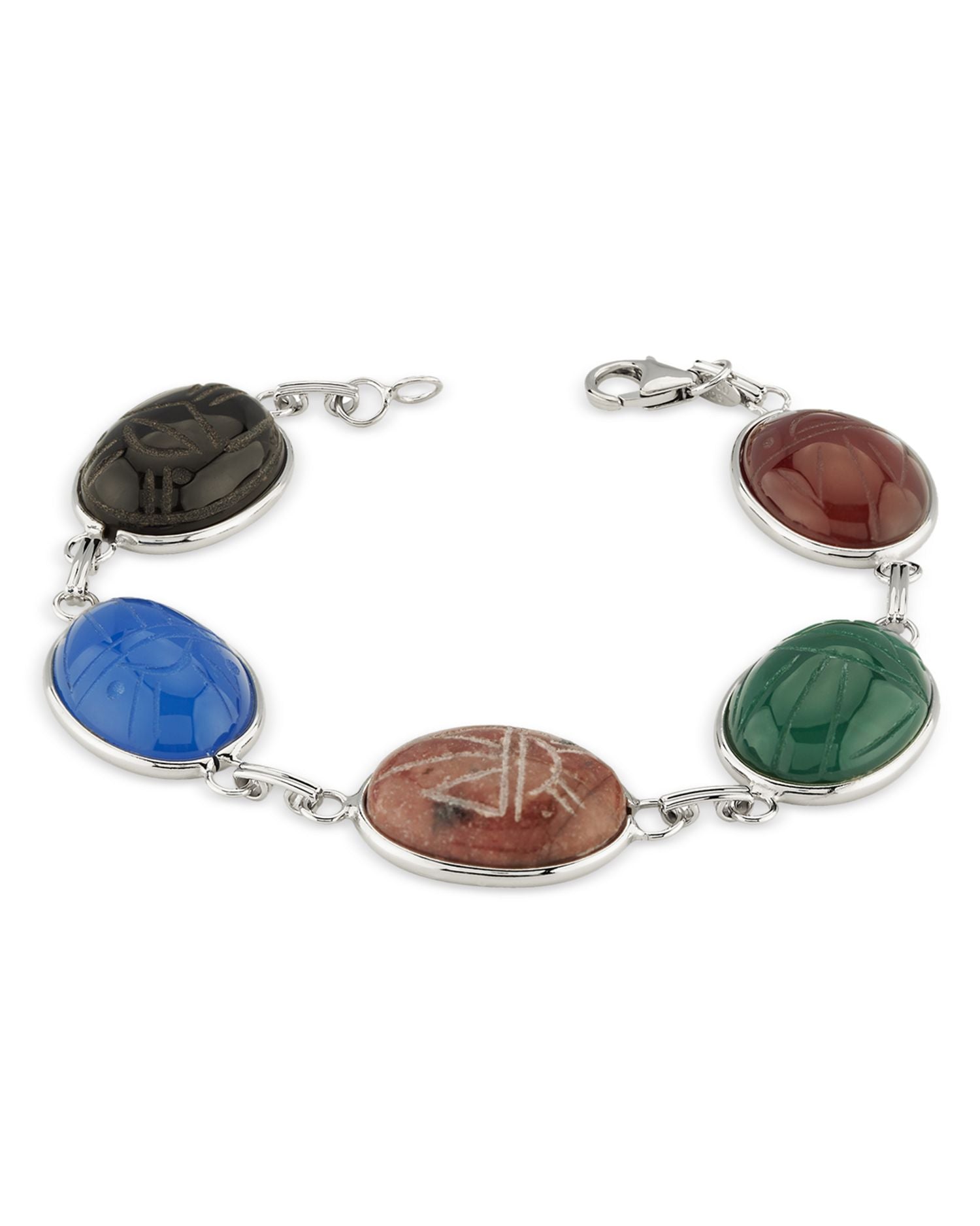 Multi-Colored Scarab Bead Bracelet - Exclusive