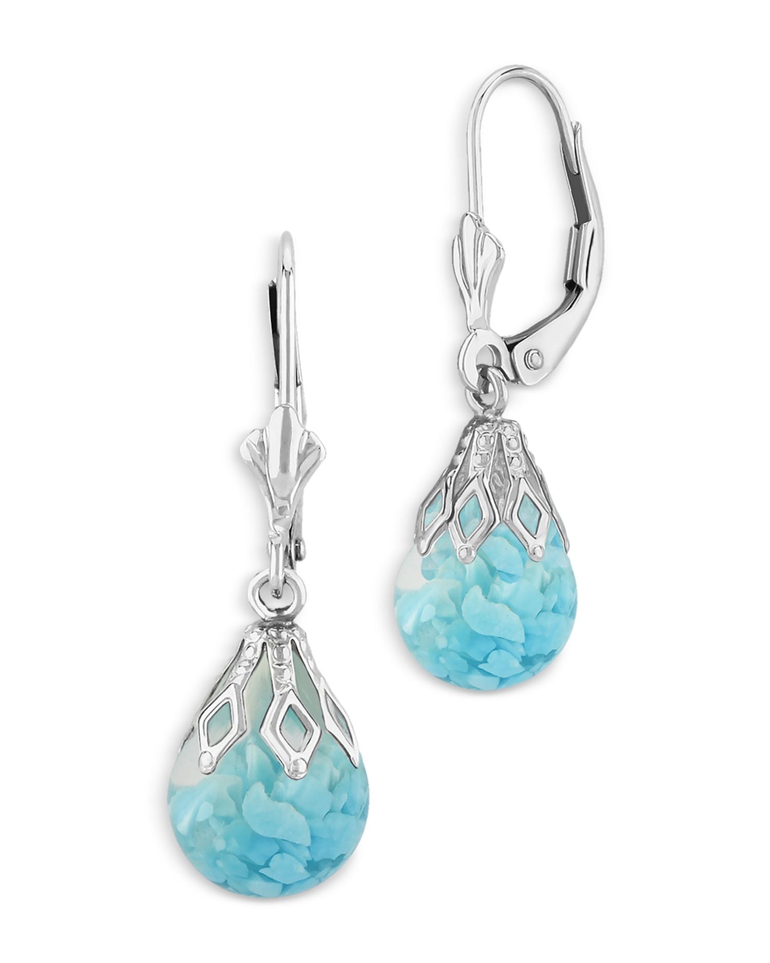 Floating Turquoise Drop Earrings - Exclusive