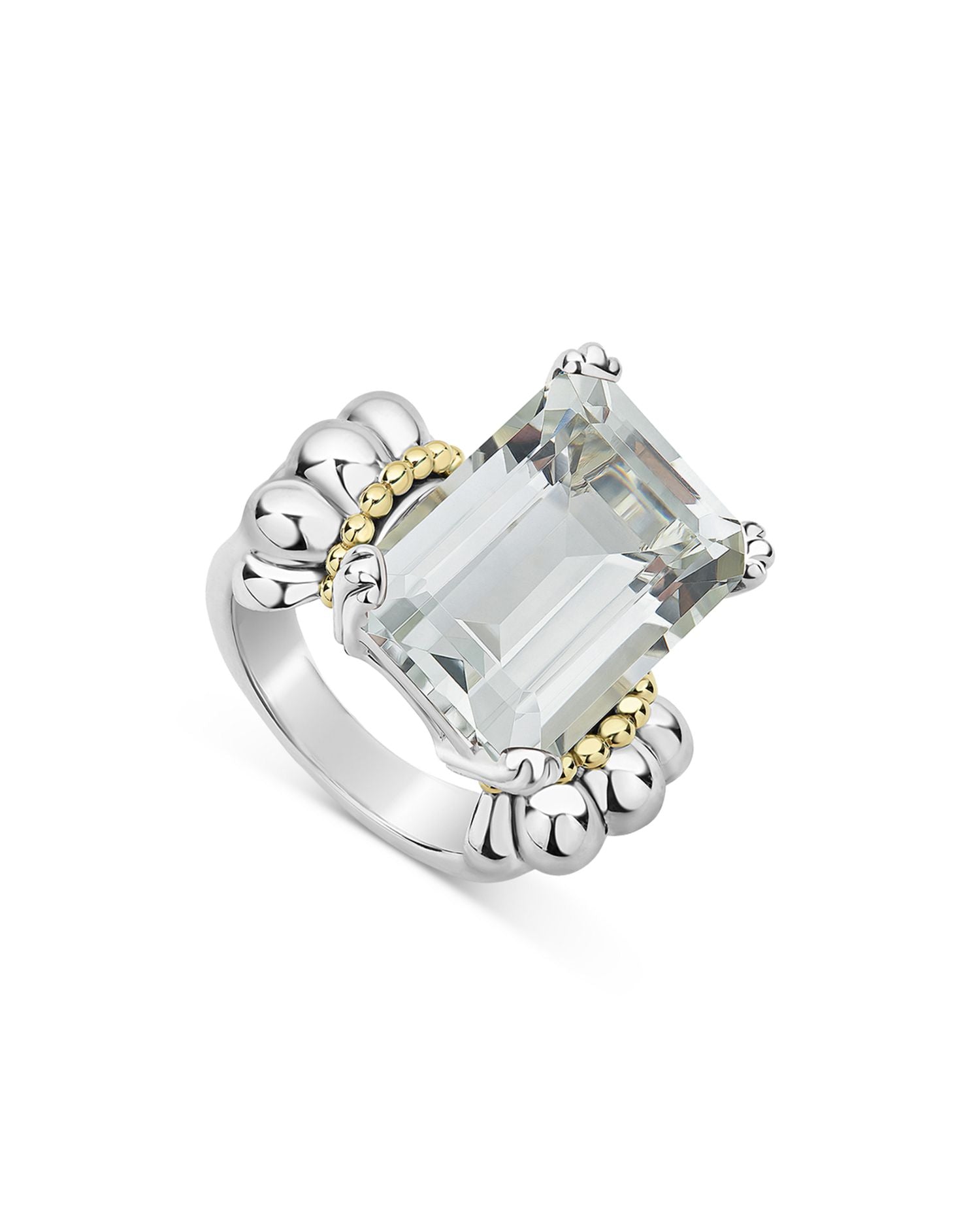 Sterling Silver & 18K Yellow Gold Glacier White Topaz Ring