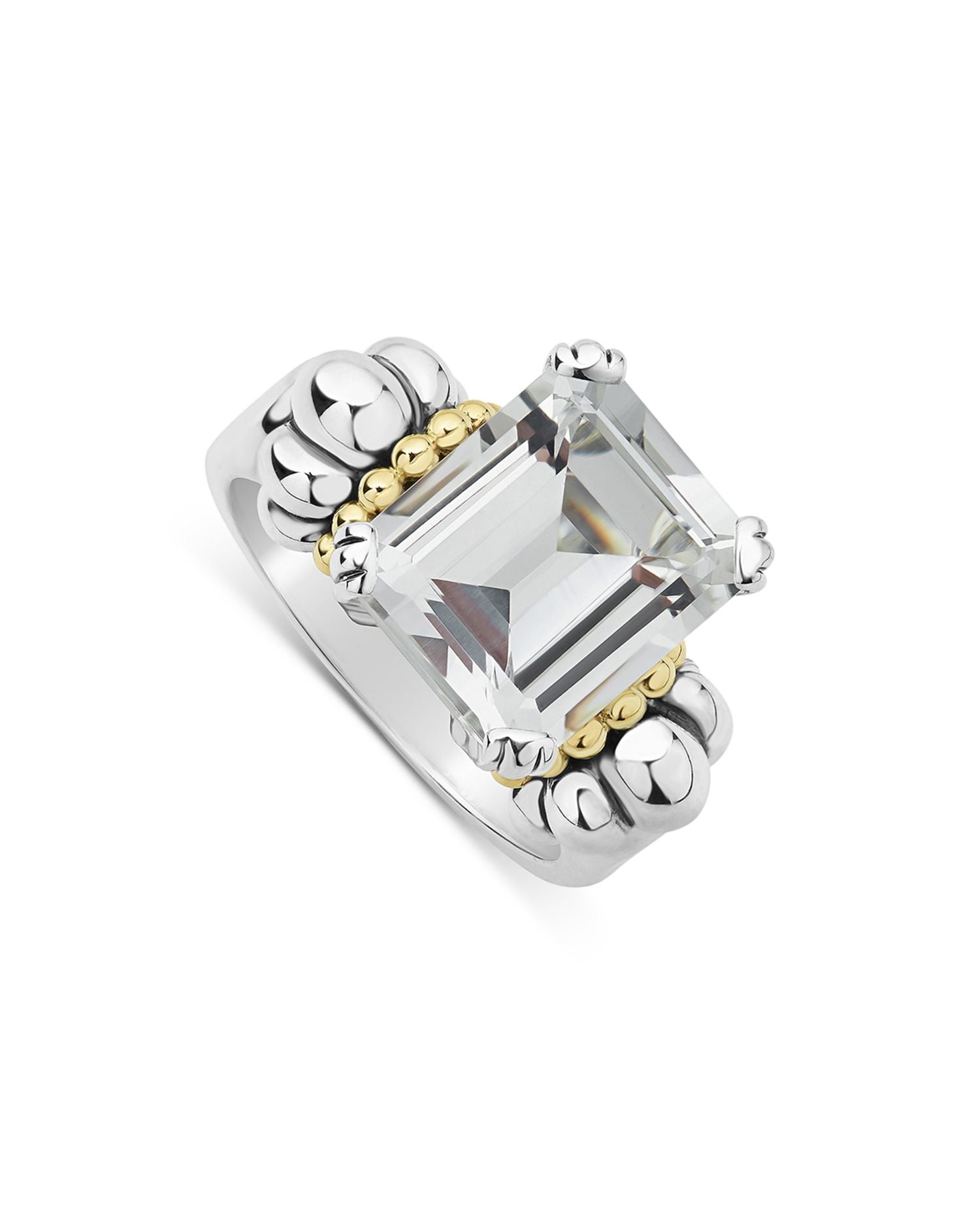 Sterling Silver & 18K Yellow Gold Glacier White Topaz Ring