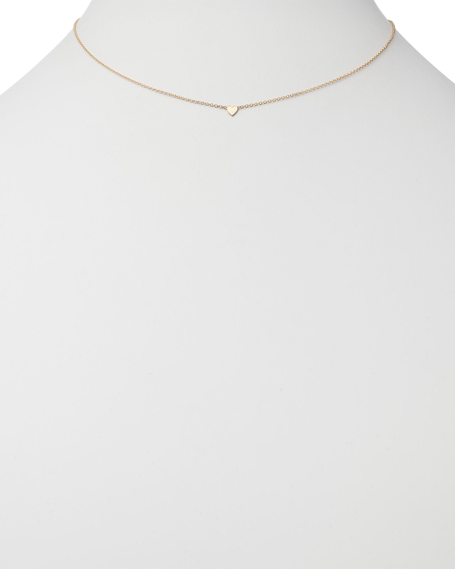 14K Gold Itty Bitty Heart Necklace, 16'