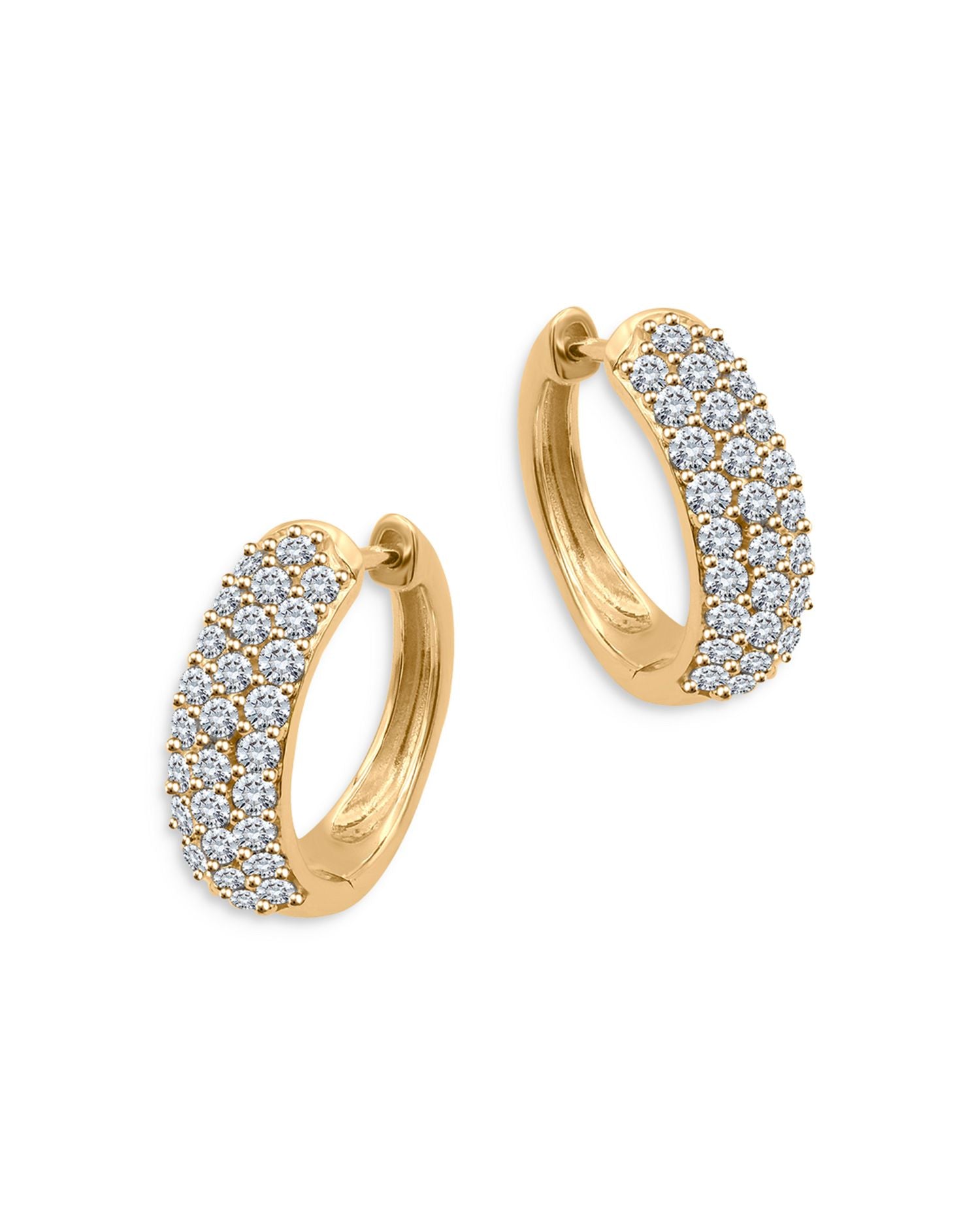 Diamond Hoop Earrings in 14K Yellow Gold, 1.0 ct. t.w. - Exclusive