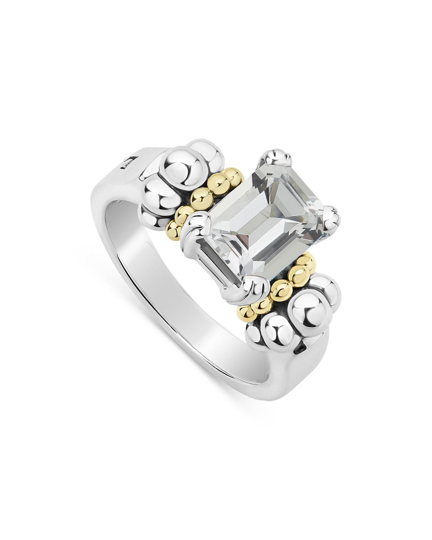 Sterling Silver & 18K Yellow Gold Glacier White Topaz Ring