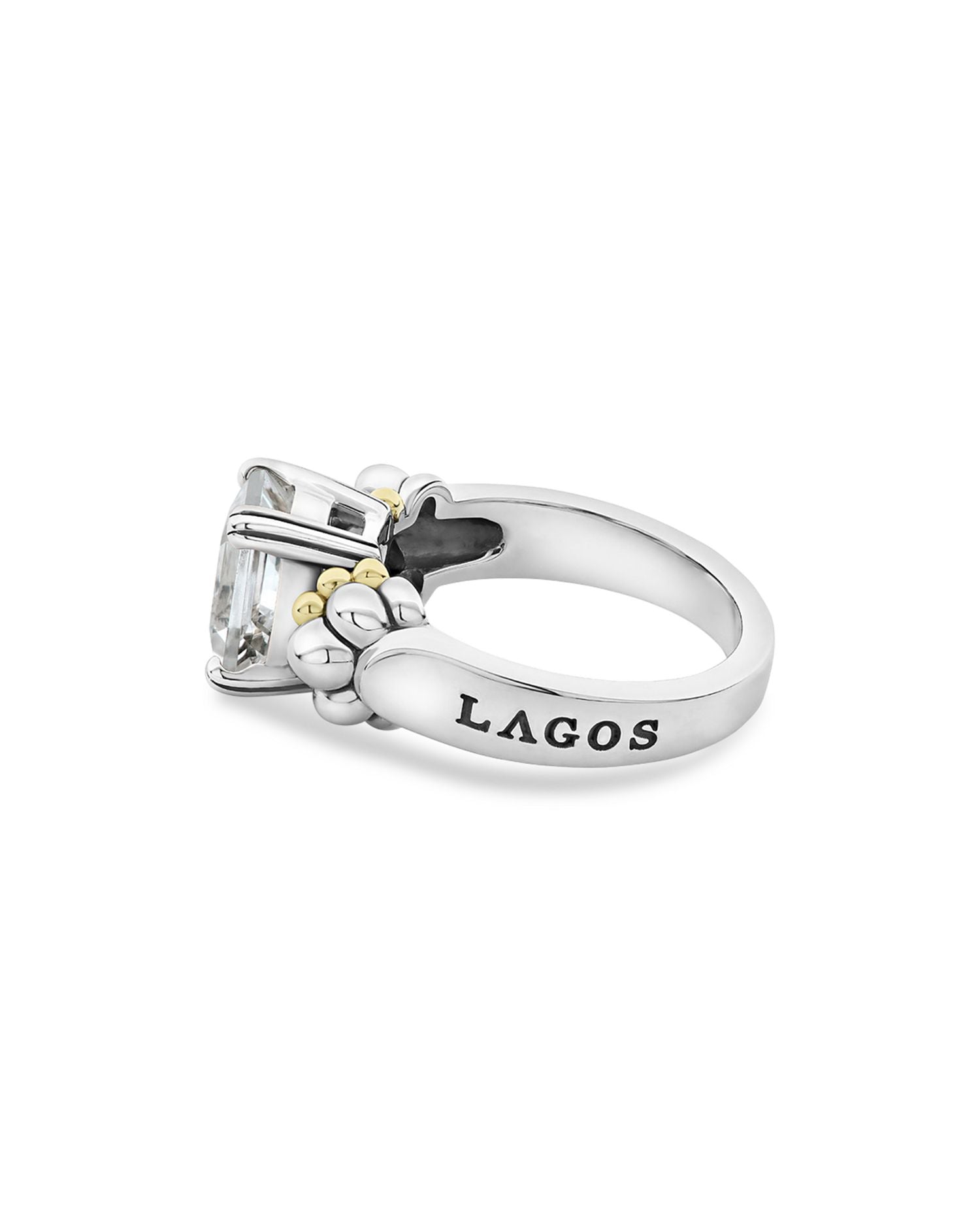 Sterling Silver & 18K Yellow Gold Glacier White Topaz Ring