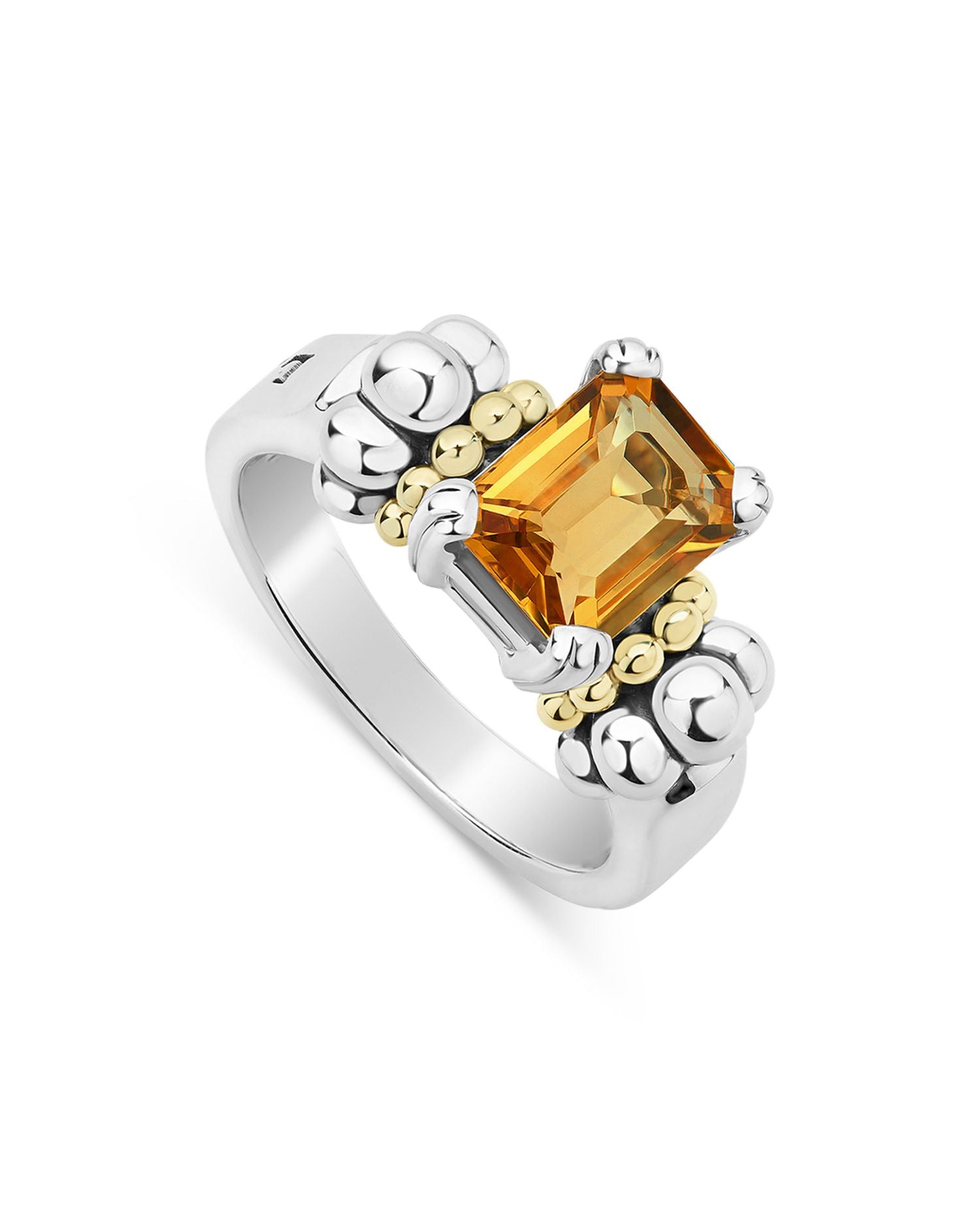 Sterling Silver & 18K Yellow Gold Glacier Citrine Ring