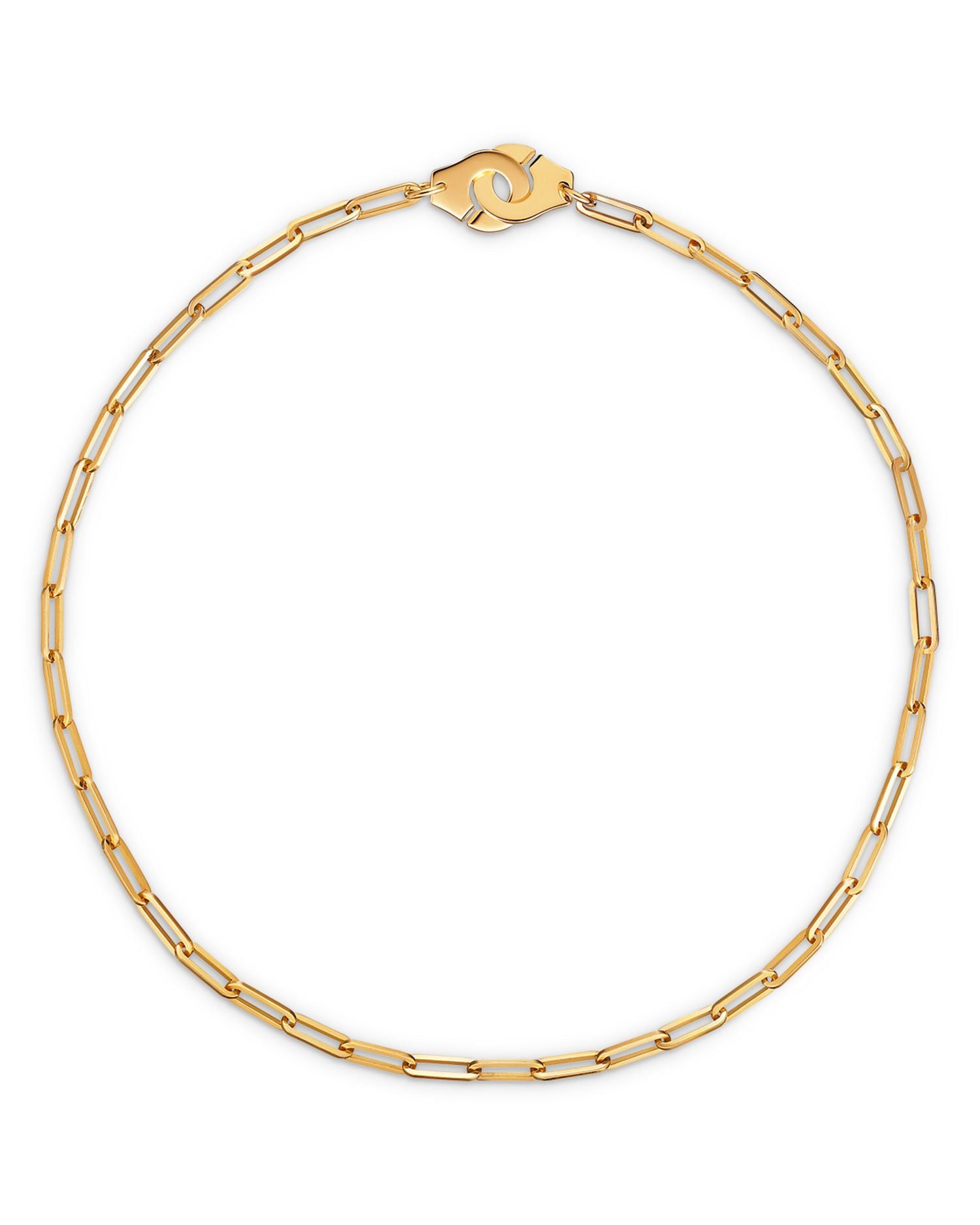 18K Yellow Gold Menottes Chain Necklace, 17.3'