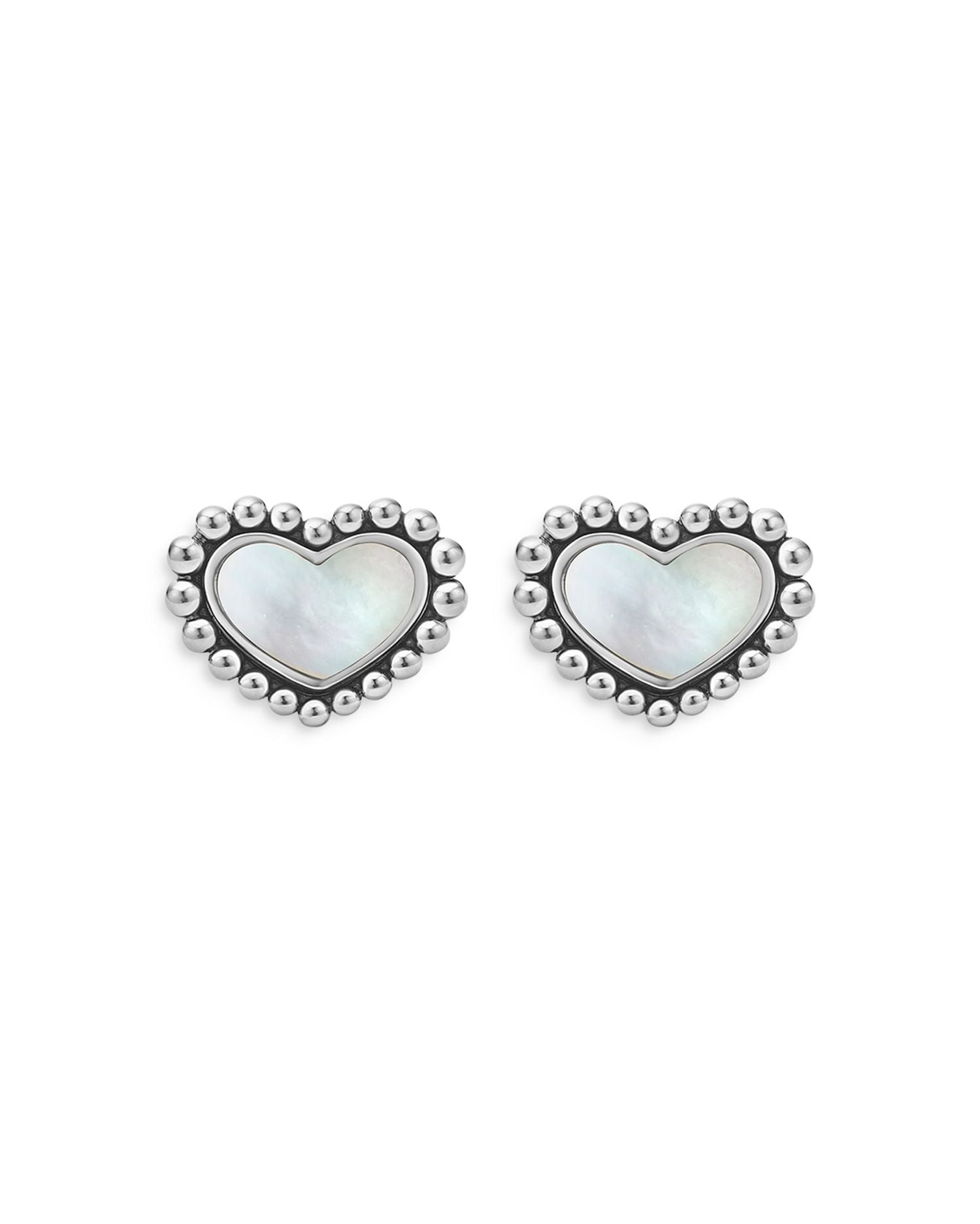 Sterling Silver Maya Mother of Pearl Inlay Stud Earrings