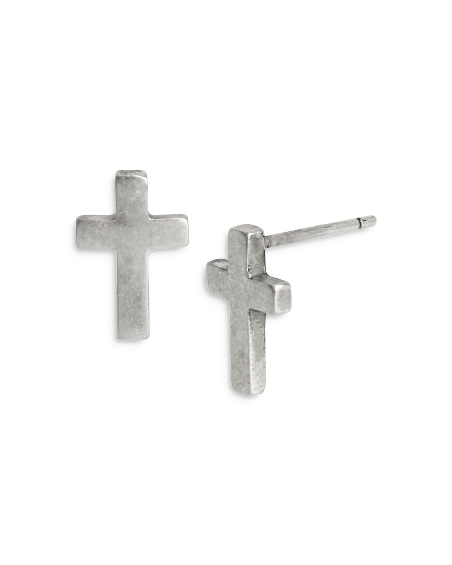 Sterling Silver Cross Stud Earrings
