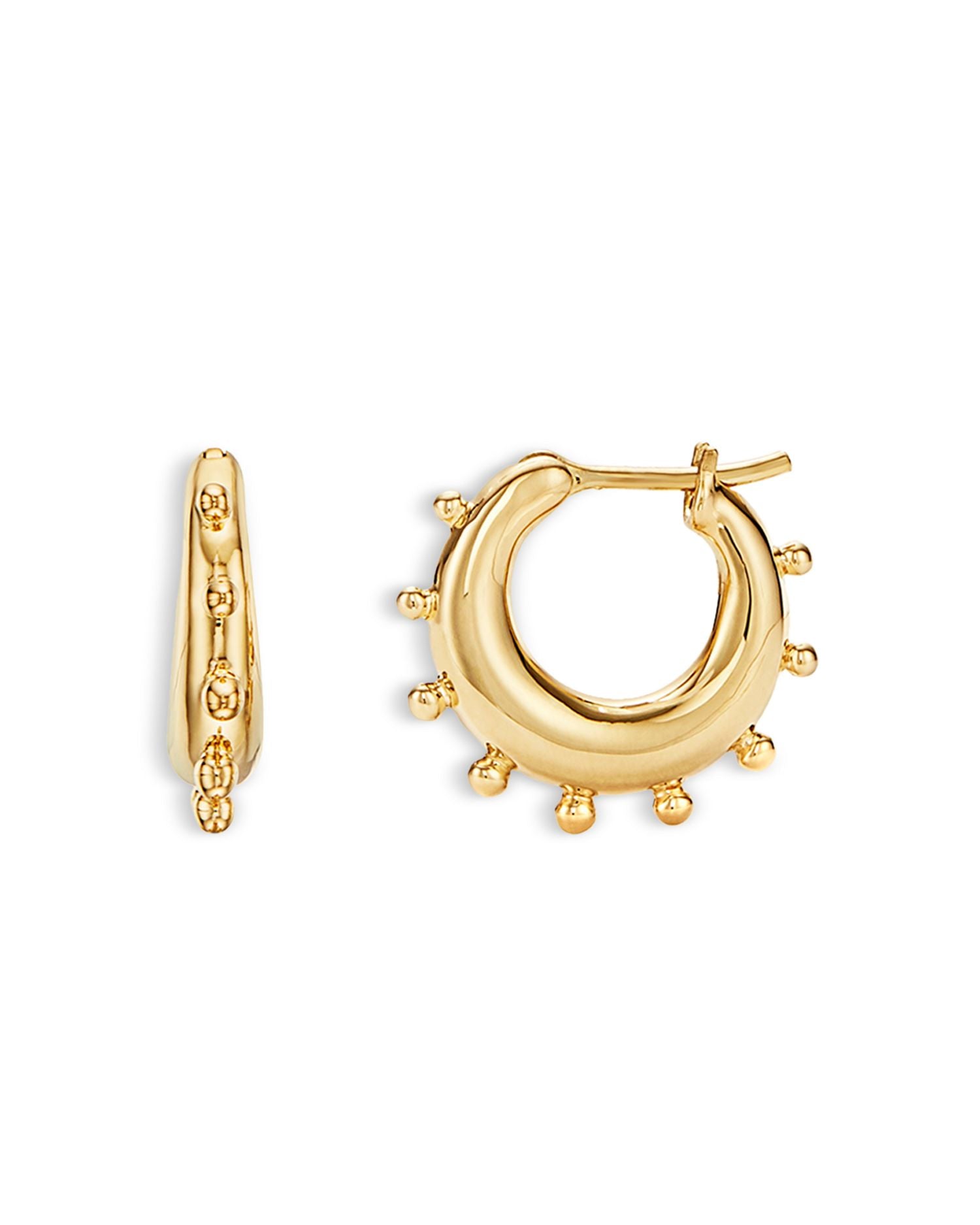 18K Yellow Gold Yoga Small Hoop Earrings