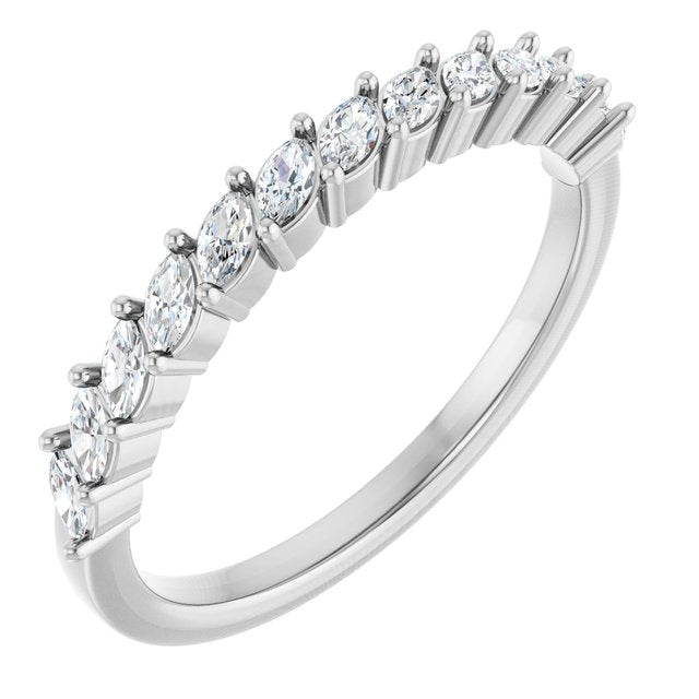 3.8Ct Lab-grown Diamond Band in 14K White Gold