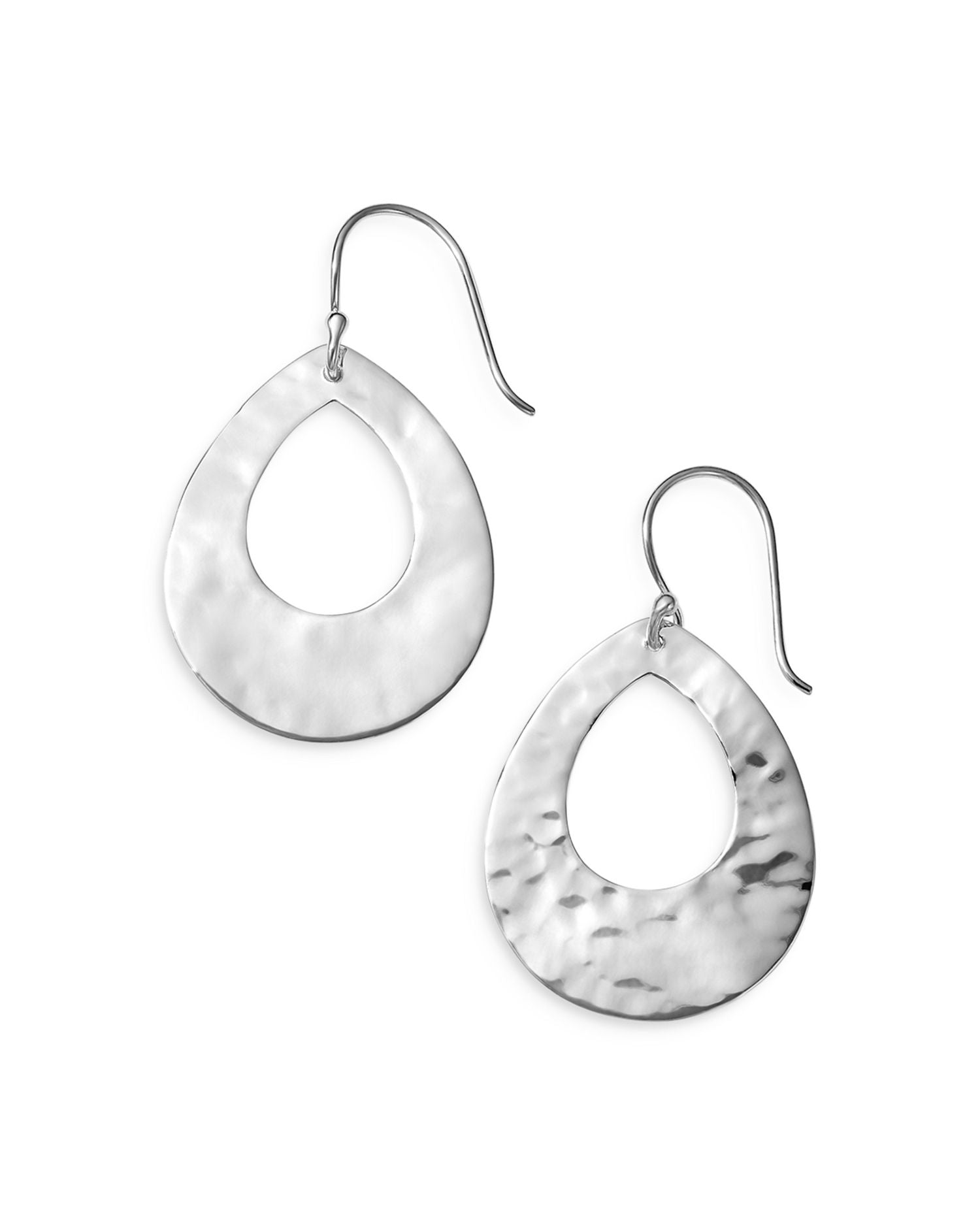 Sterling Silver Classico Cringle Open Teardrop Drop Earrings