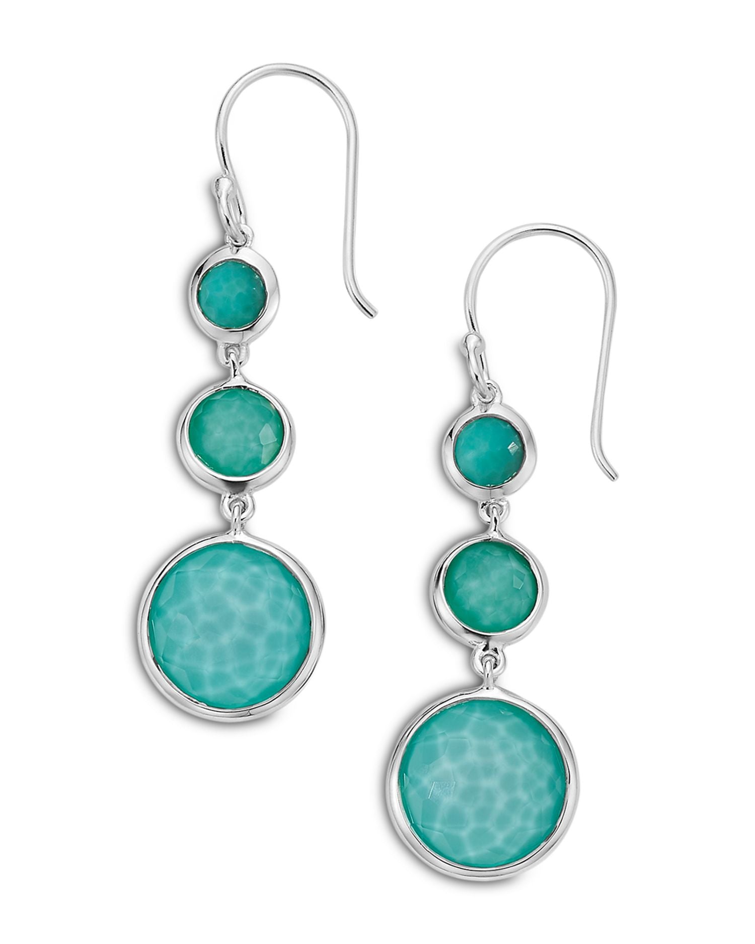 Sterling Silver Lollipop® Lollitini Turquoise & Turquoise Double Drop Earrings