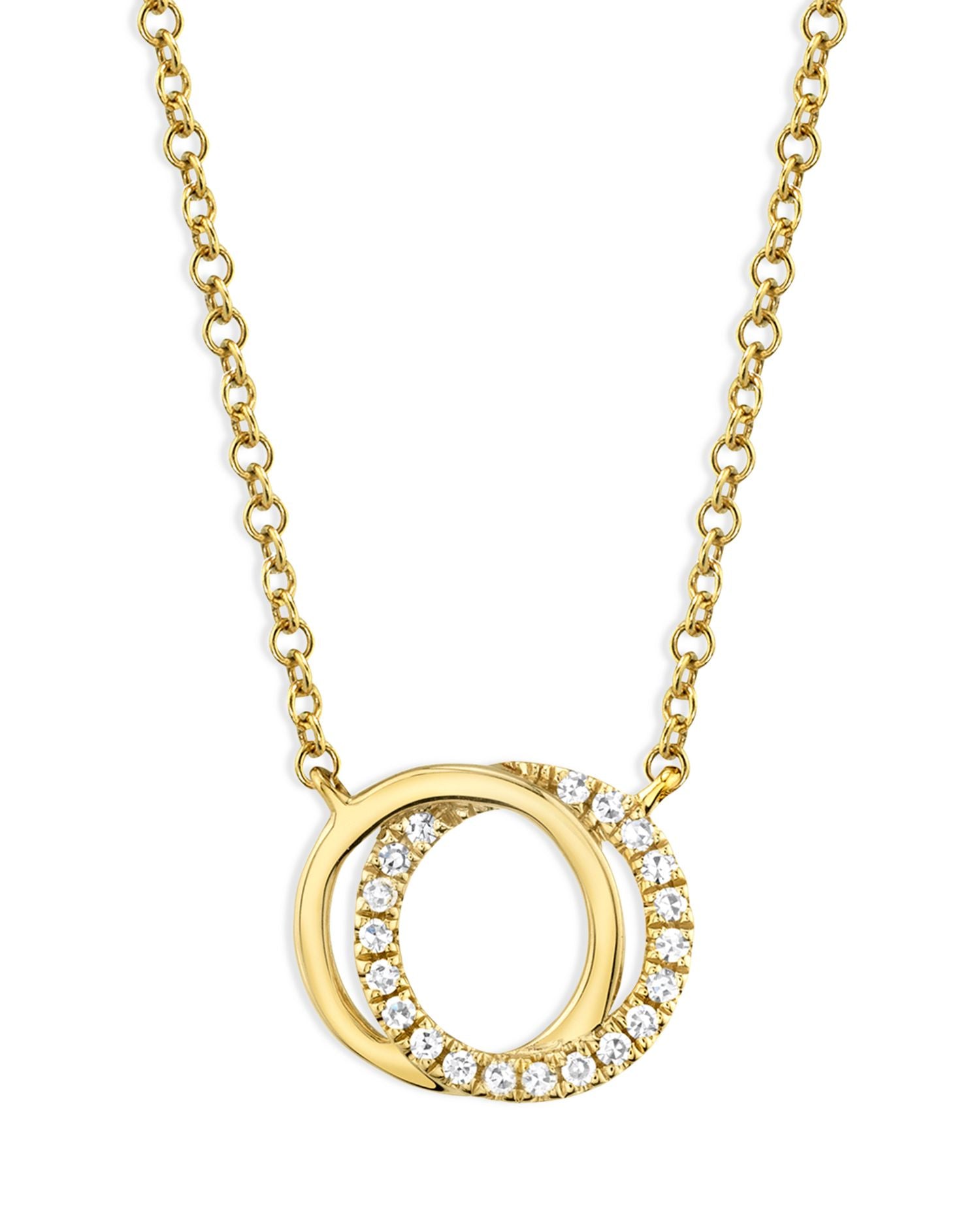 14K Yellow Gold Diamond Love Knot Pendant Necklace, 18' - Exclusive