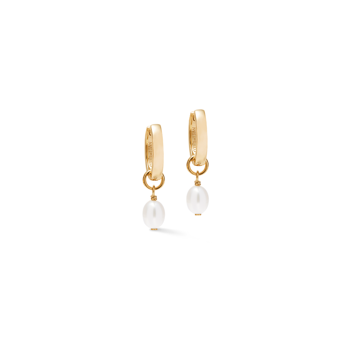 Hoop Earrings Cosmic Pearls Midnight Gold