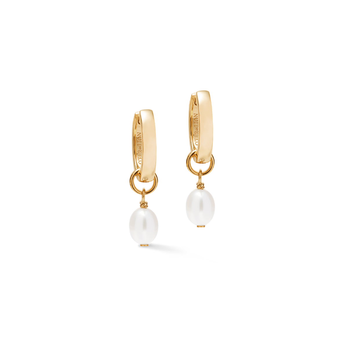 Hoop Earrings Cosmic Pearls Midnight Gold