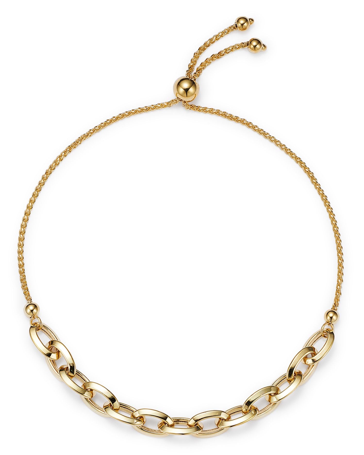 Large Link Bolo Bracelet in 14K Yellow Gold - Exclusive