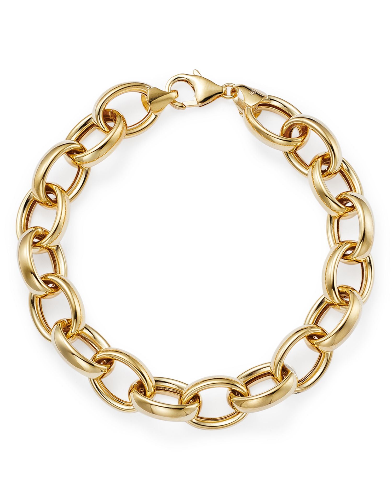 Thick Oval Link Chain Bracelet in 14K Yellow Gold - Exclusive