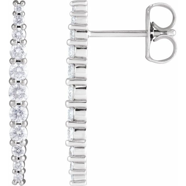 1.2Ct Lab-grown Diamond Earrings in 14K Yellow Gold