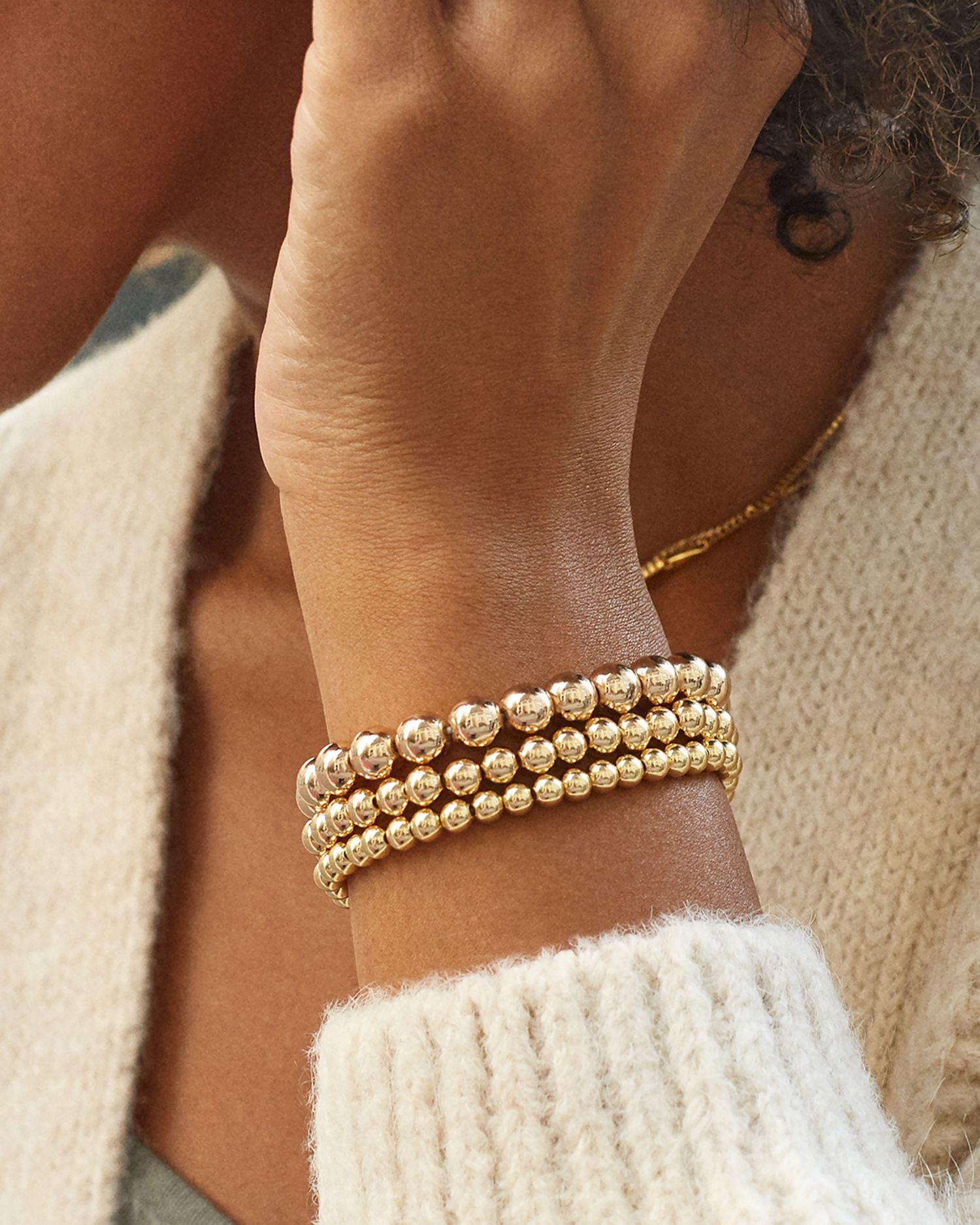 Pisa Beaded Stretch Bracelets, Set of 3