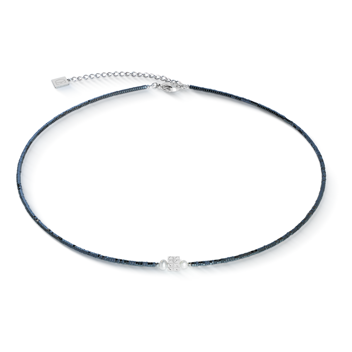 Necklace Edge & Grace anthracite-silver
