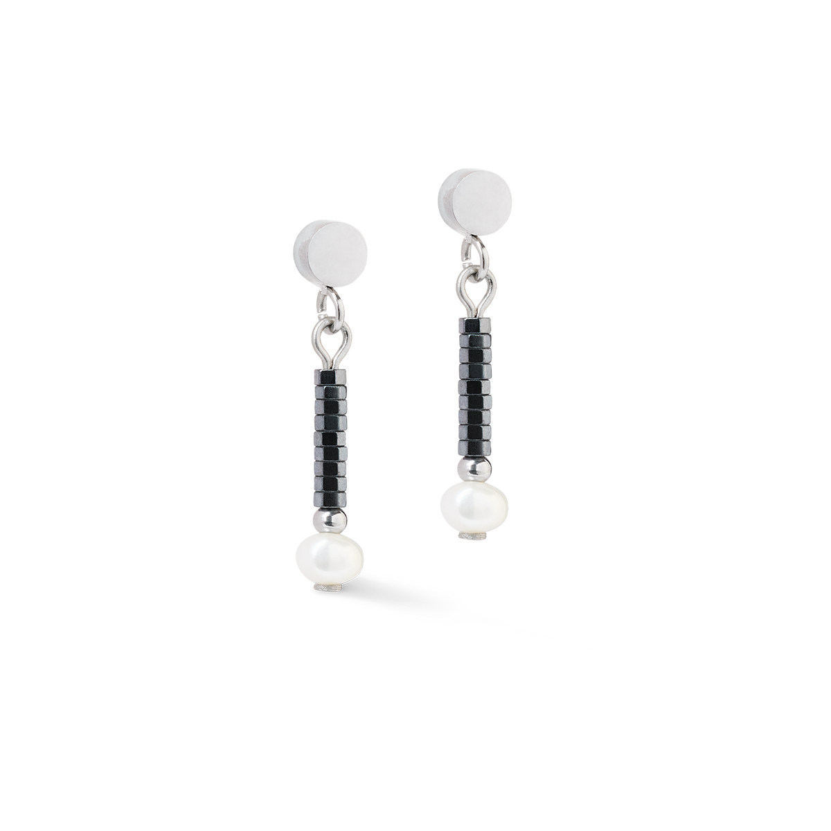 Earrings Edge & Grace anthracite-silver