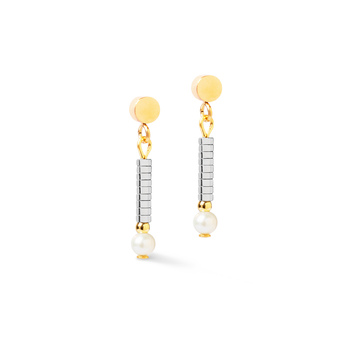 Earrings Edge & Grace silver-gold