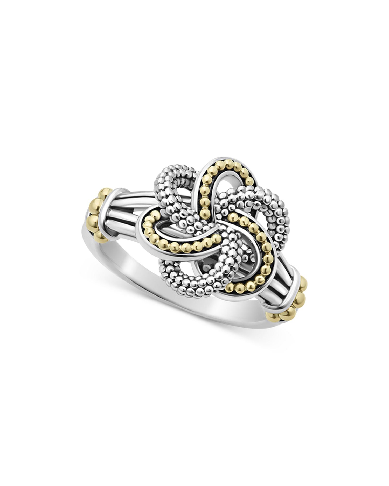 Sterling Silver & 18K Yellow Gold Love Knot Ring