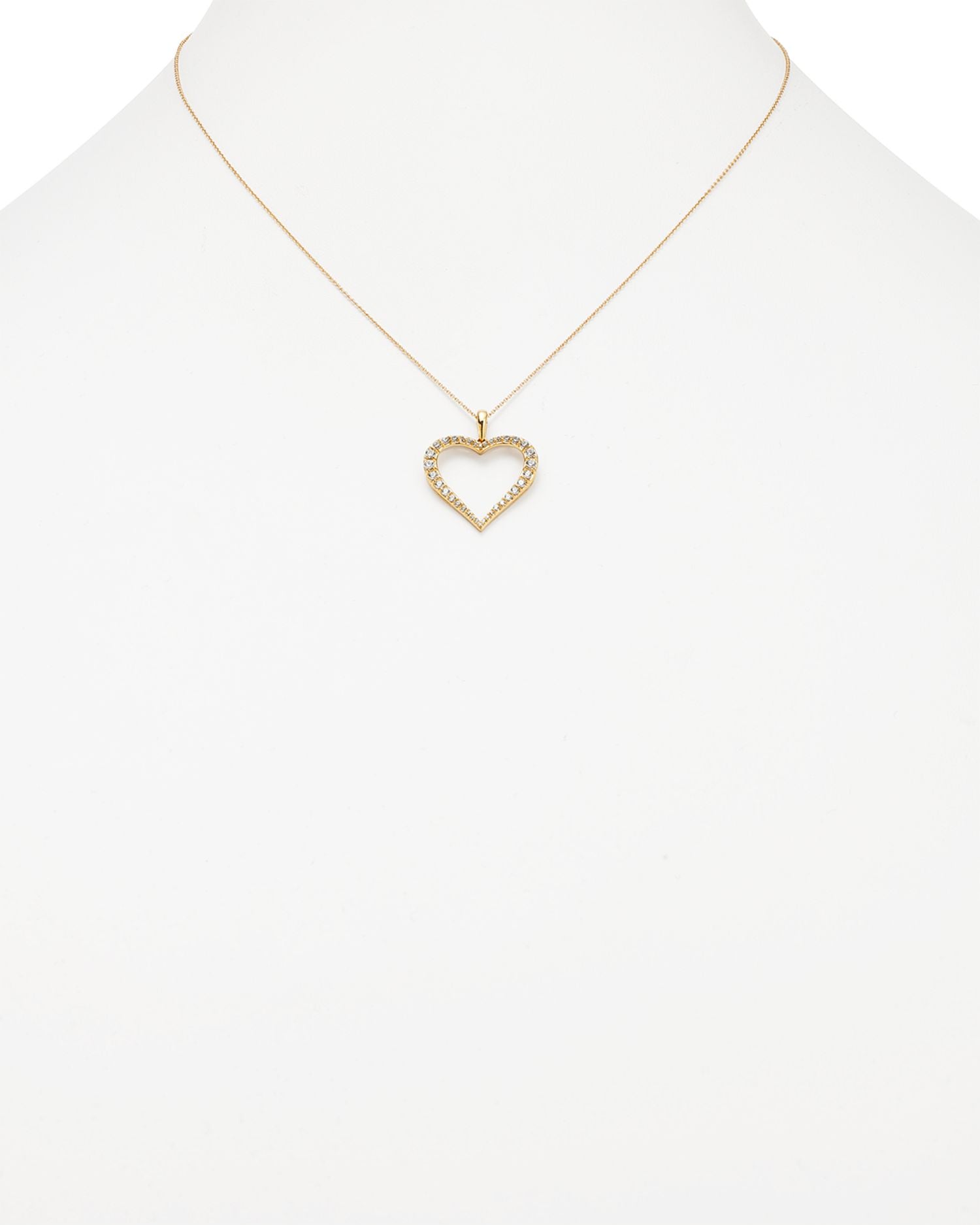 Diamond Heart Pendant Necklace in 14K Yellow Gold, 0.5 ct. t.w. - Exclusive