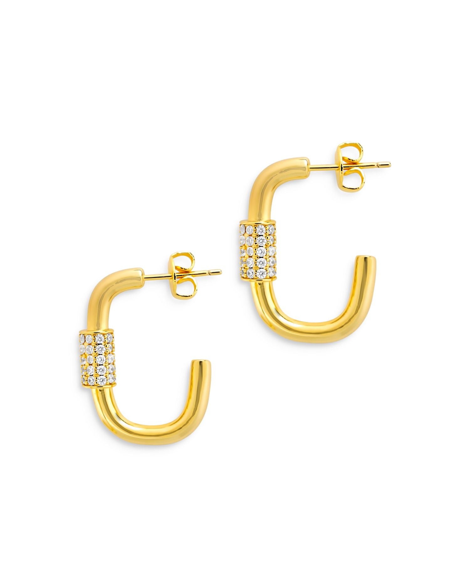 Oval Carabiner Hoop Earrings