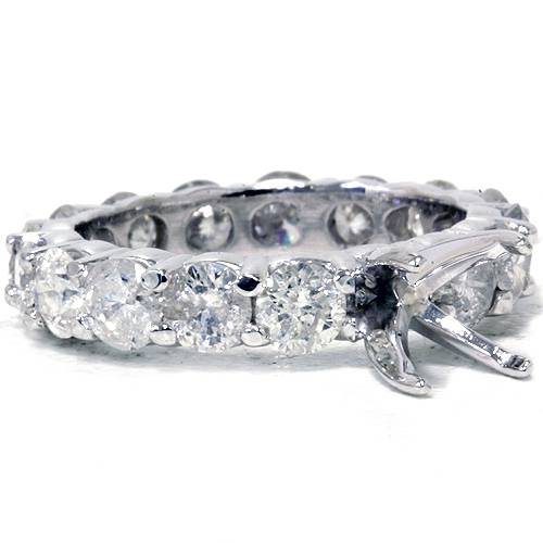 4ct HUGE Real Diamond Eternity Ring Setting Mount
