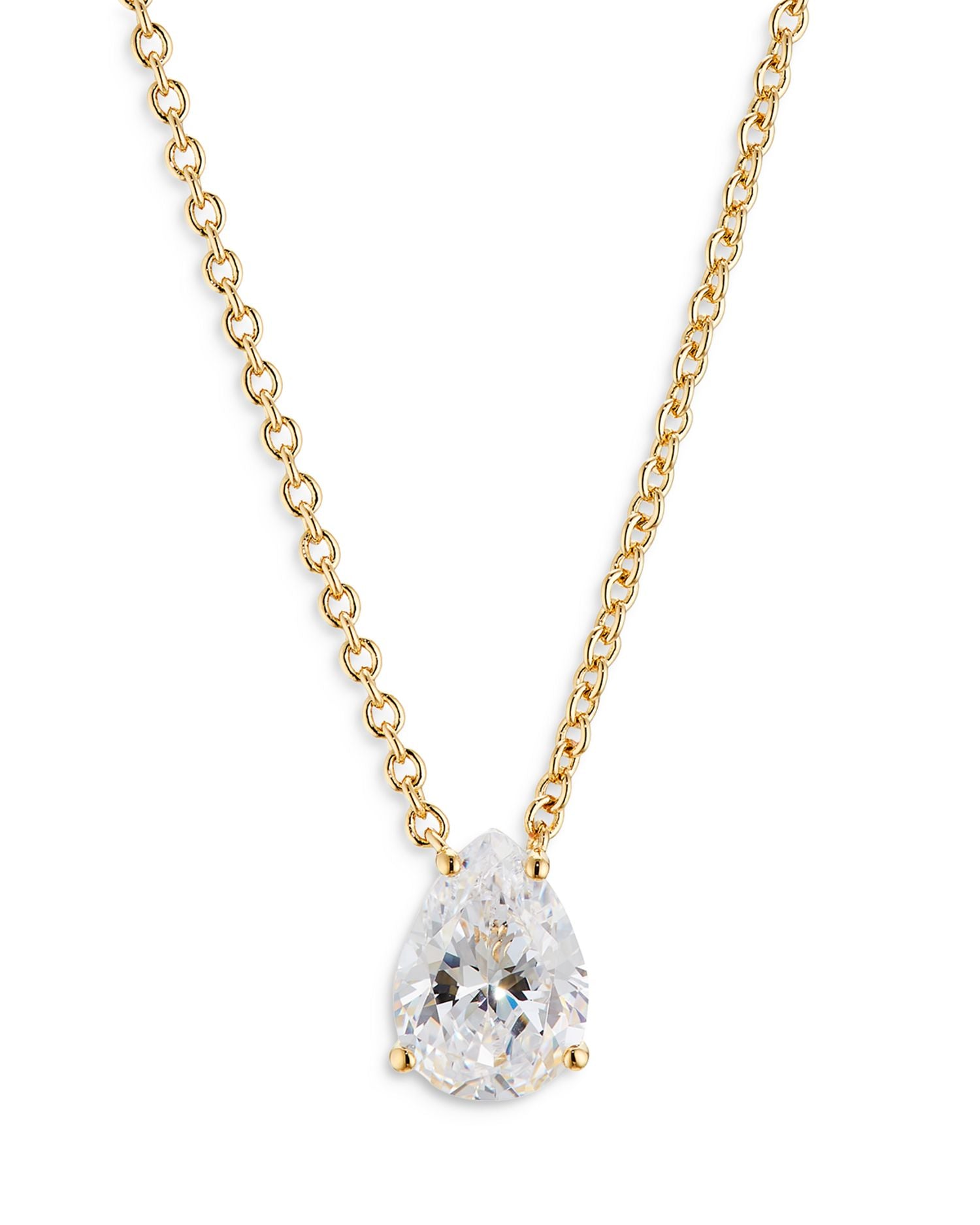 Modern Love Pear Shaped Cubic Zirconia Pendant Necklace, 16'-18'
