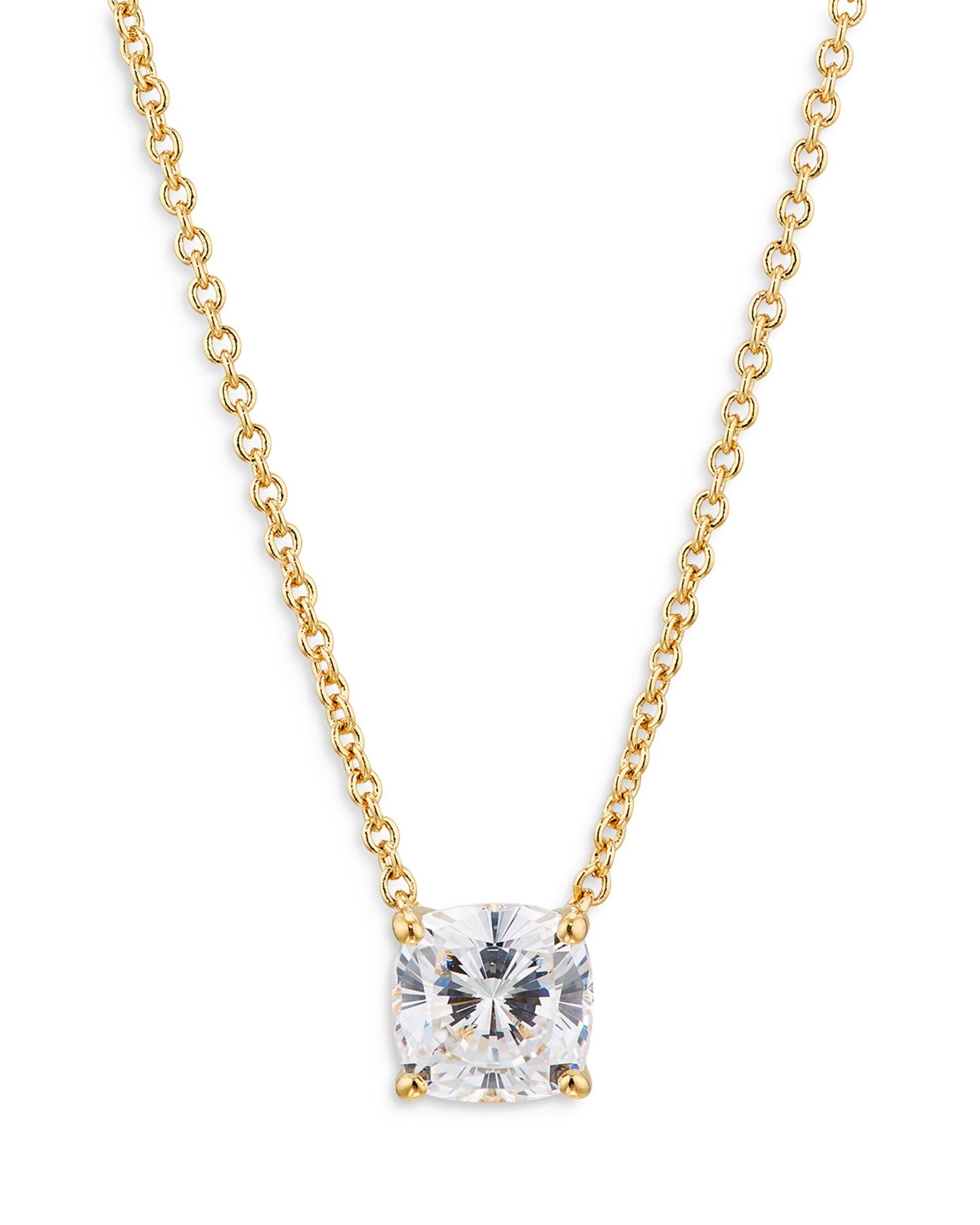 Modern Love Cushion Cut Pendant Necklace, 16'-18'