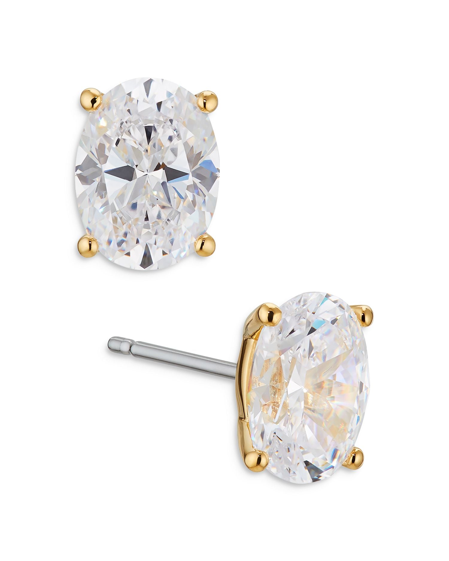 Modern Love Oval Cubic Zirconia Stud Earrings