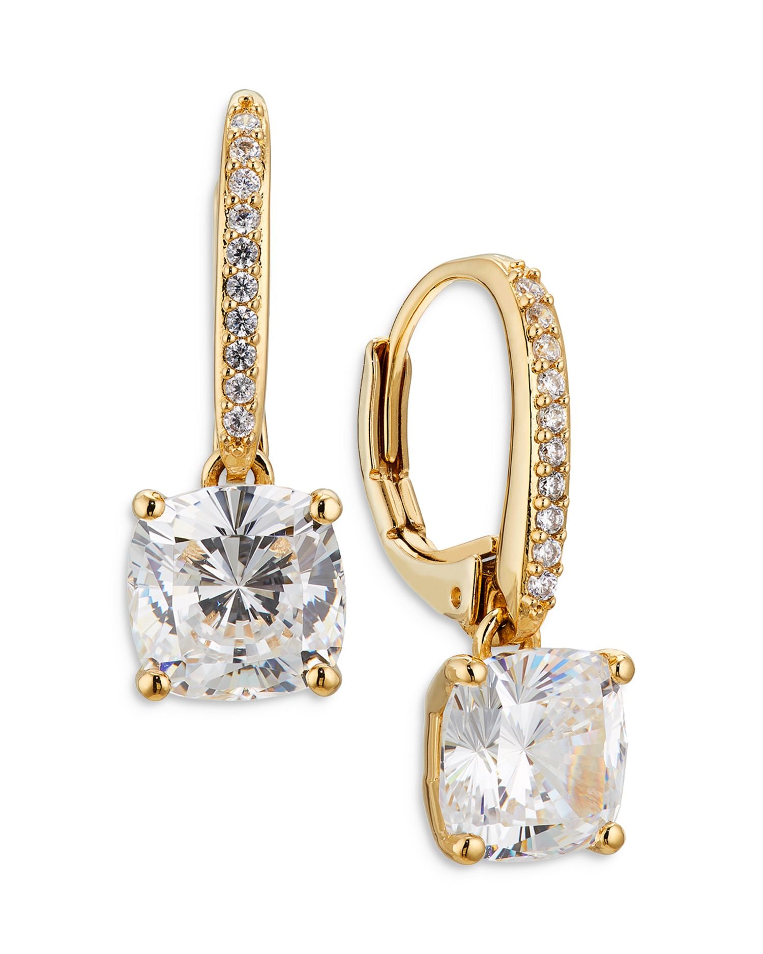 Modern Love Pavé & Cushion Cut Drop Earrings