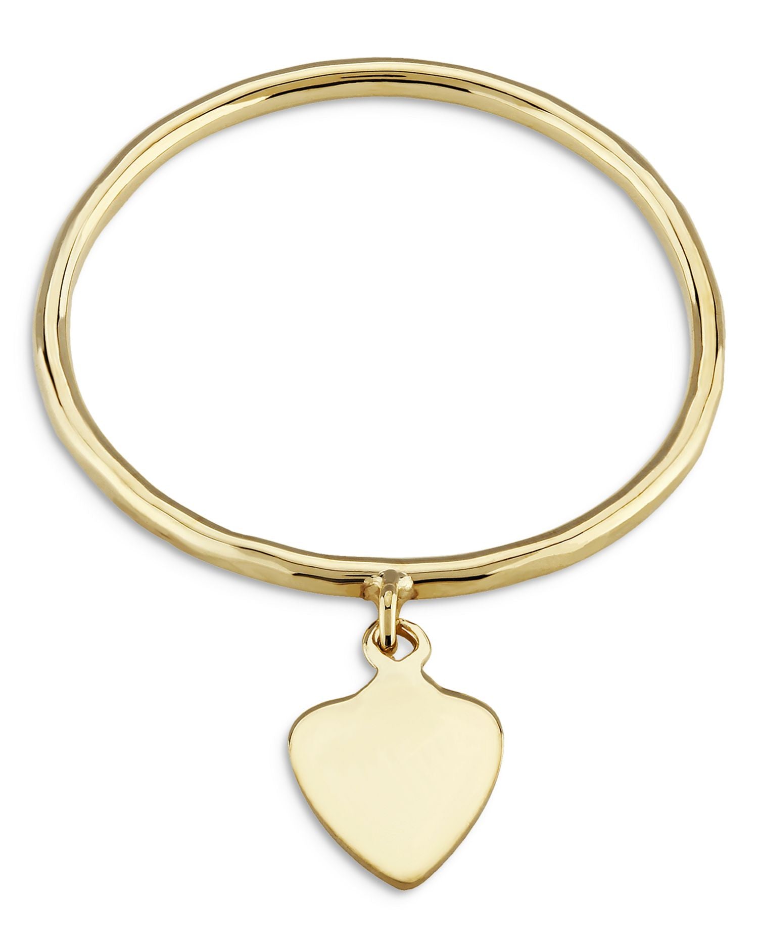 14K Yellow Gold Heart Charm Ring - Exclusive