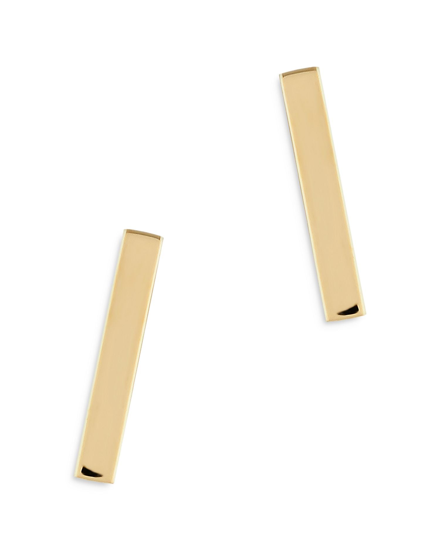 Gold Bar Earrings in 14K White, Yellow or Rose Gold - Exclusive