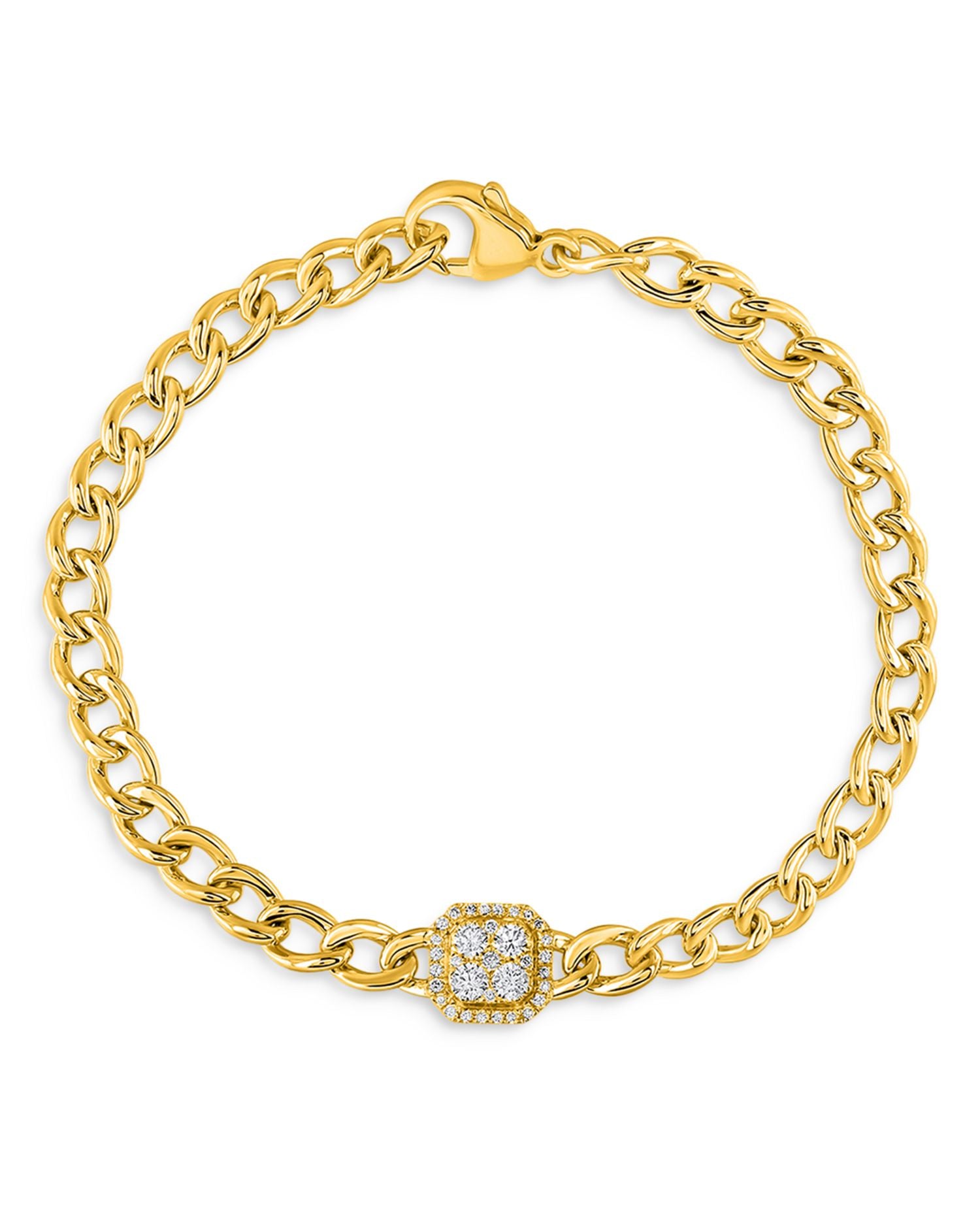 Diamond Link Bracelet in 14K Yellow Gold, 0.40 ct. t.w. - Exclusive