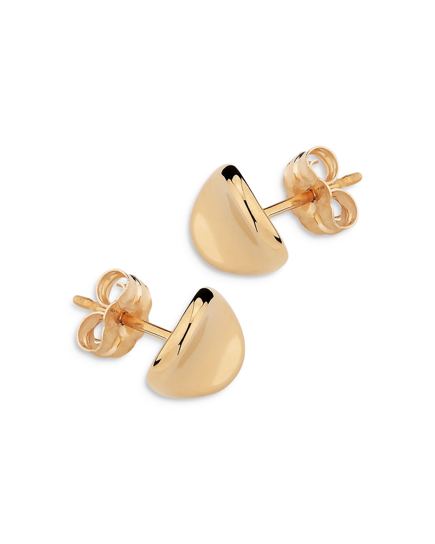 Disc Studs in 14K Yellow Gold - Exclusive
