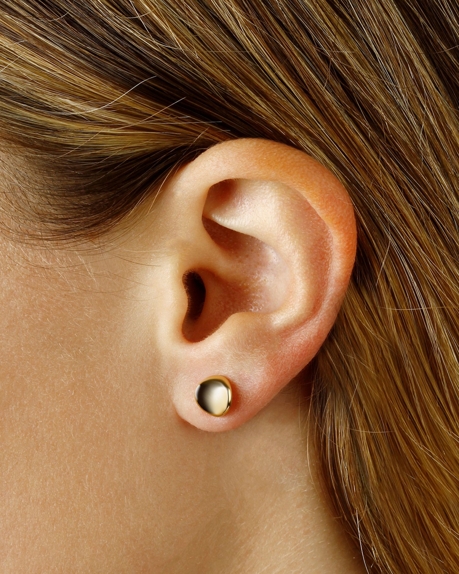 Disc Studs in 14K Yellow Gold - Exclusive