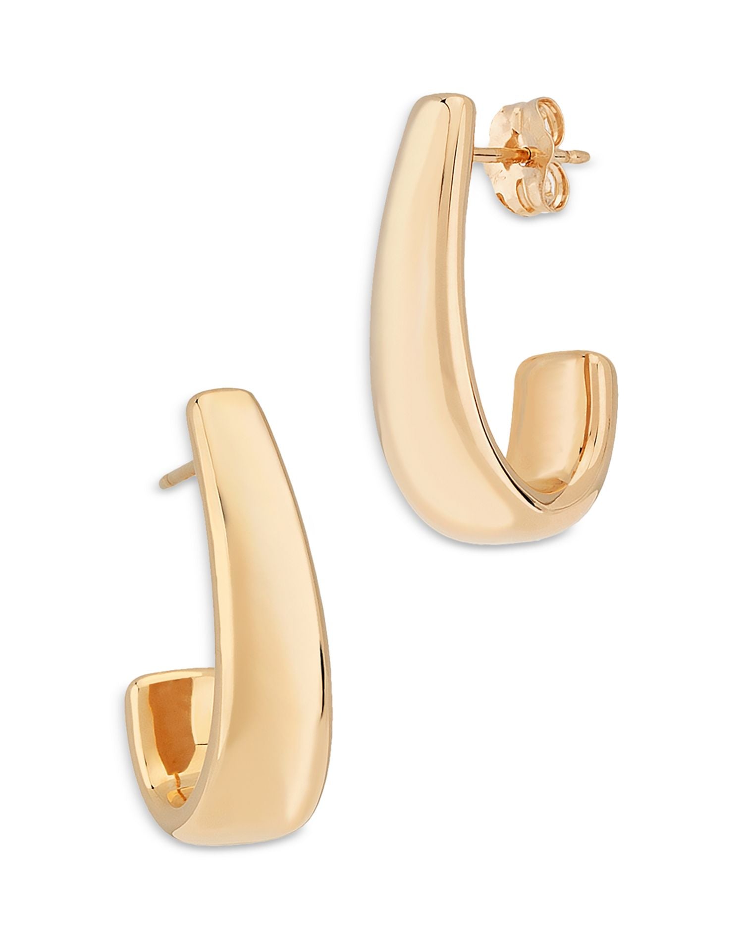 J Hoop Earrings in 14K Yellow Gold - Exclusive