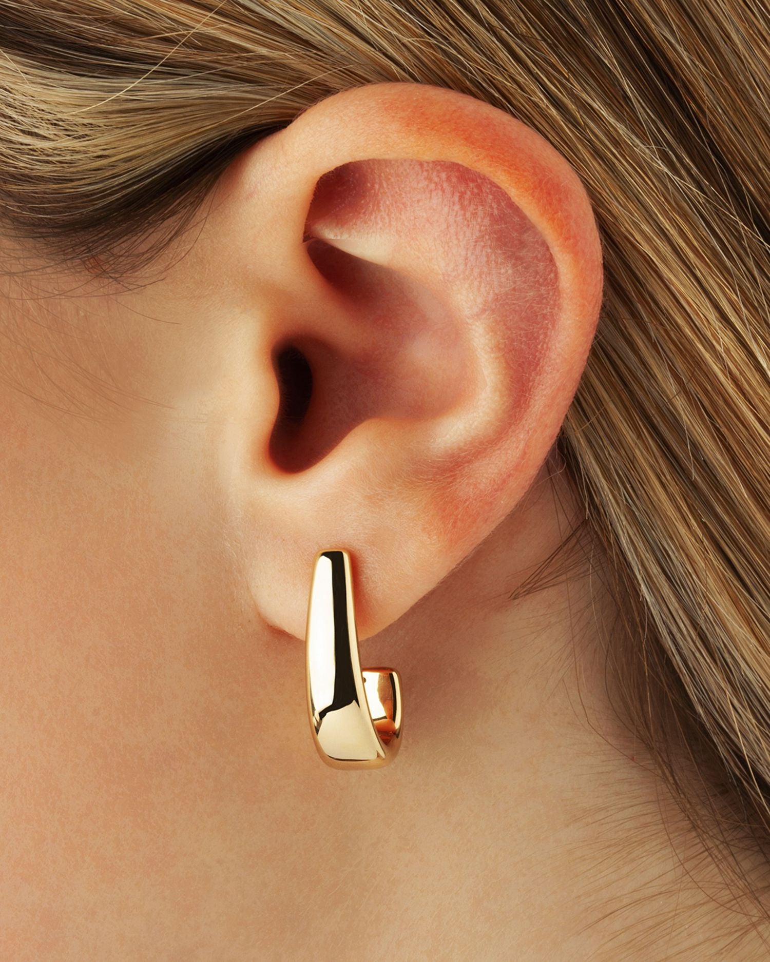 J Hoop Earrings in 14K Yellow Gold - Exclusive