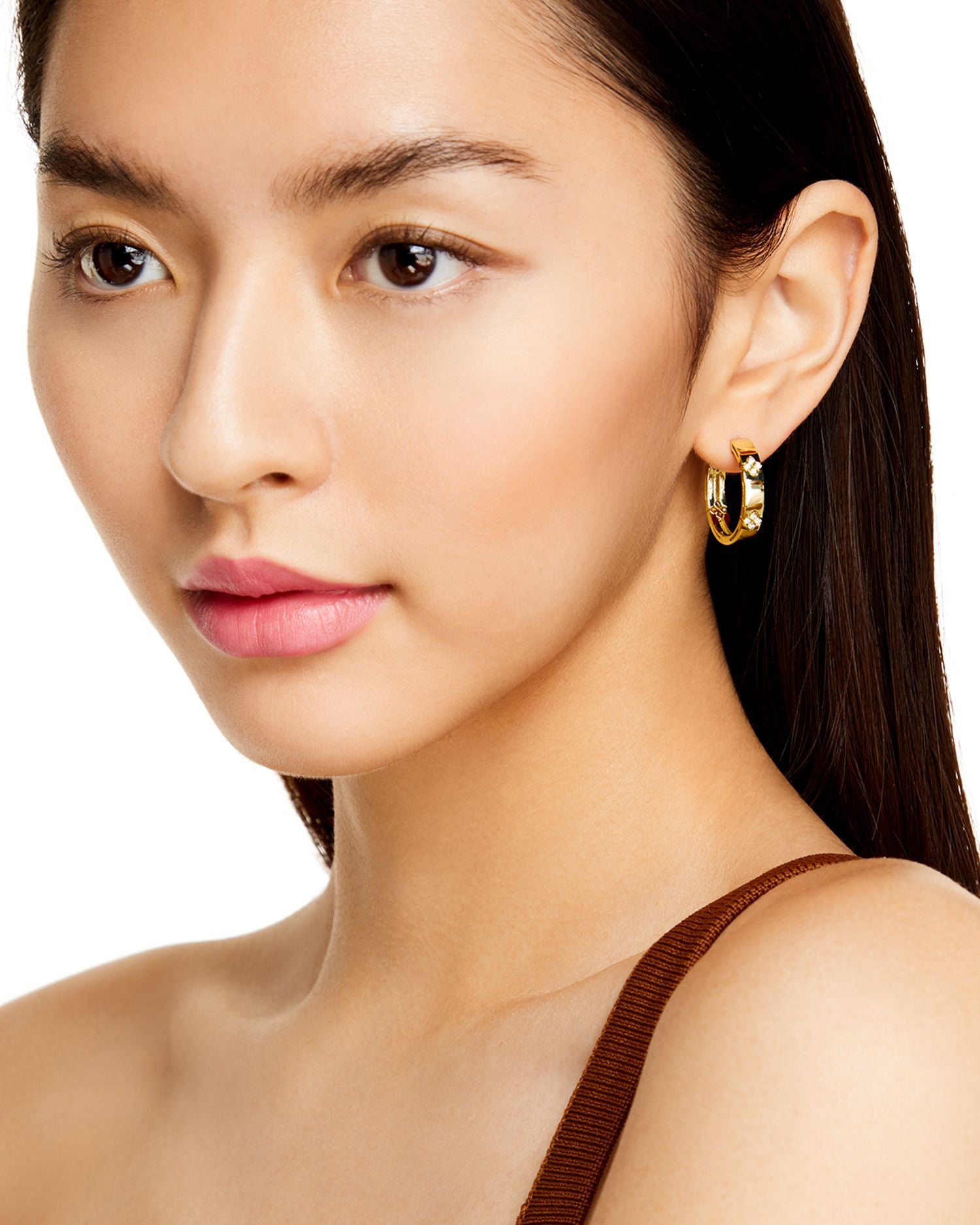 18K Yellow Gold & Diamond Love In Verona Hoop Earrings