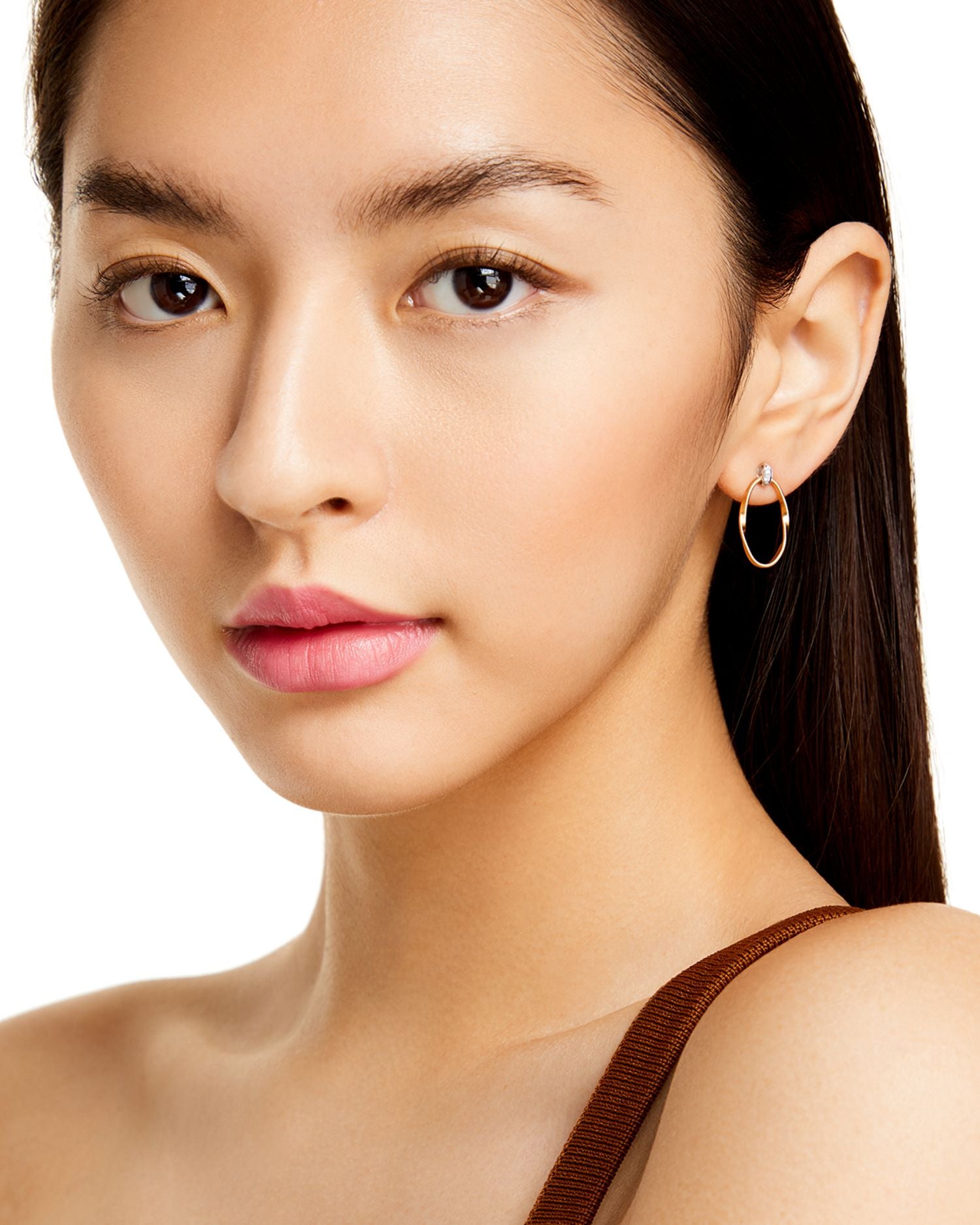 18K Yellow Gold Onde Diamond Drop Earrings