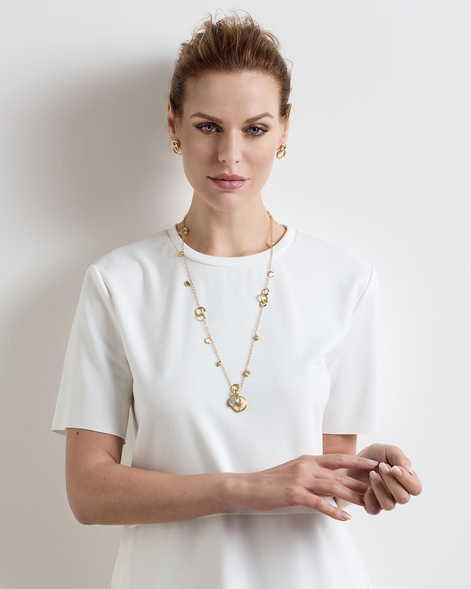 18K White & Yellow Gold Jaipur Diamond Pavé Pendant