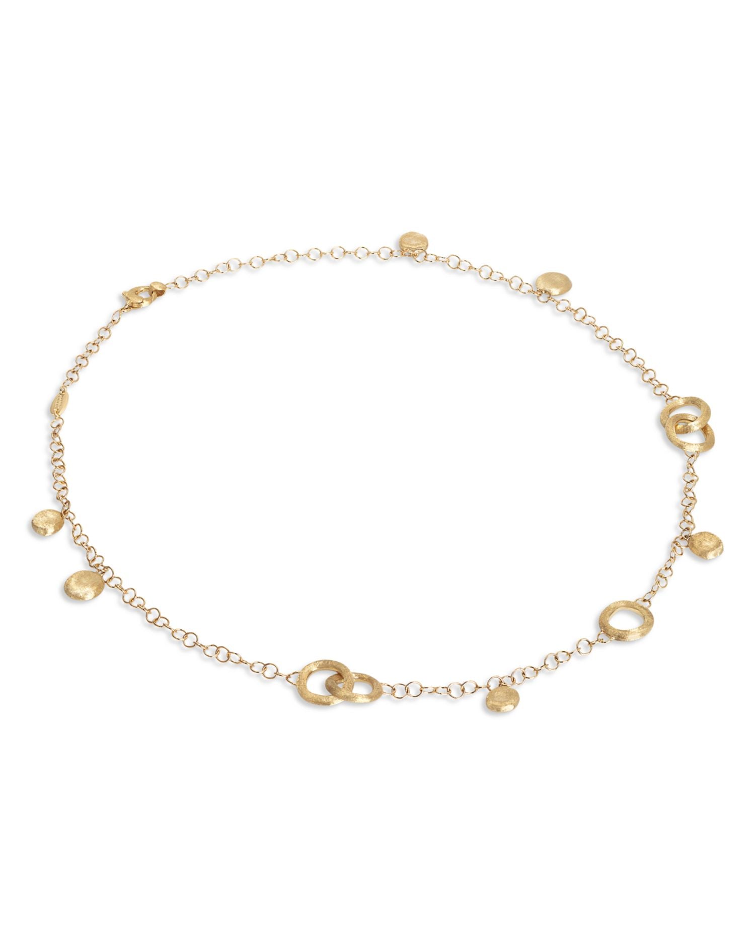 18K Yellow Gold Jaipur Charm Statement Necklace, 18"
