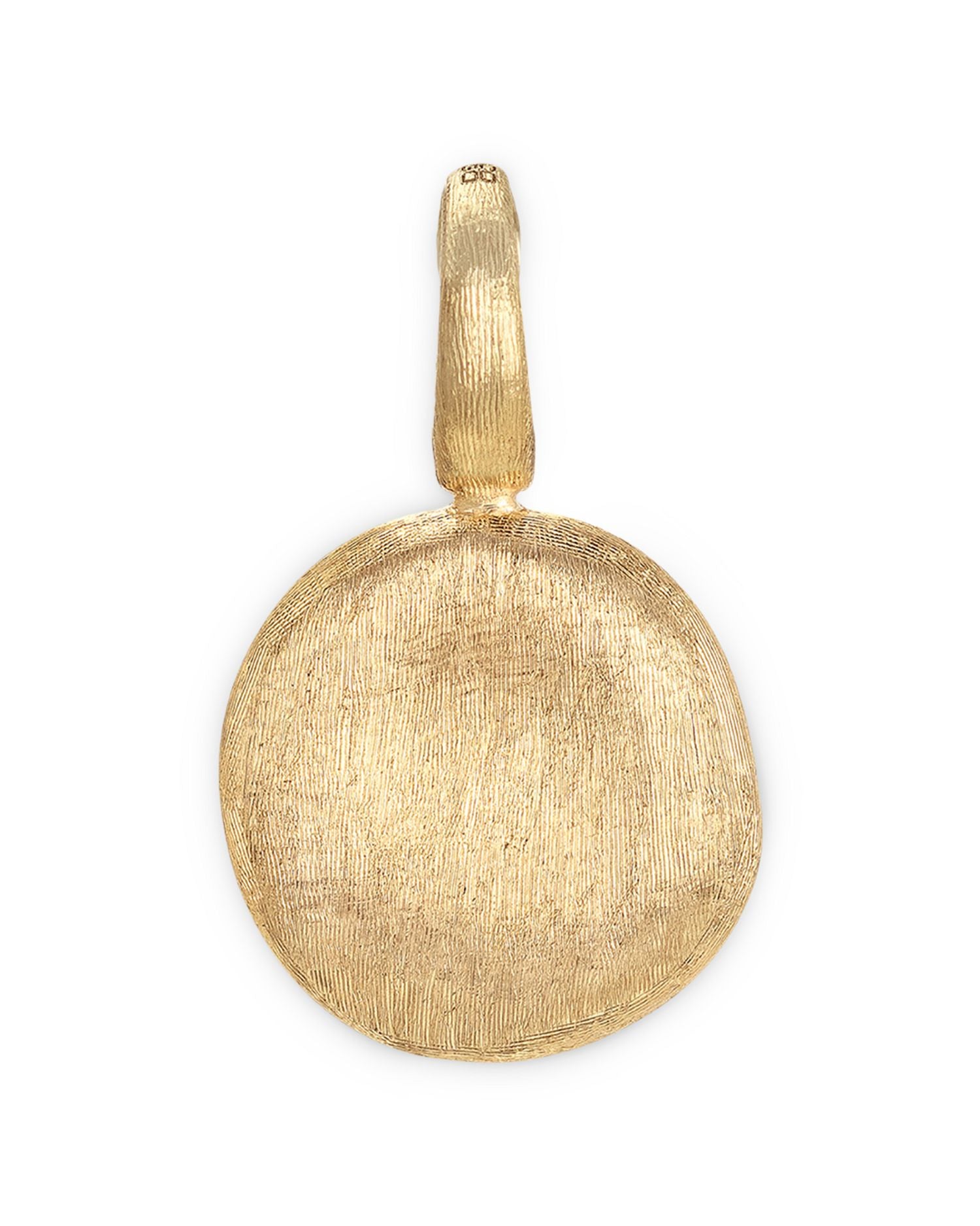 18K Yellow Gold Jaipur Textured Round Pendant